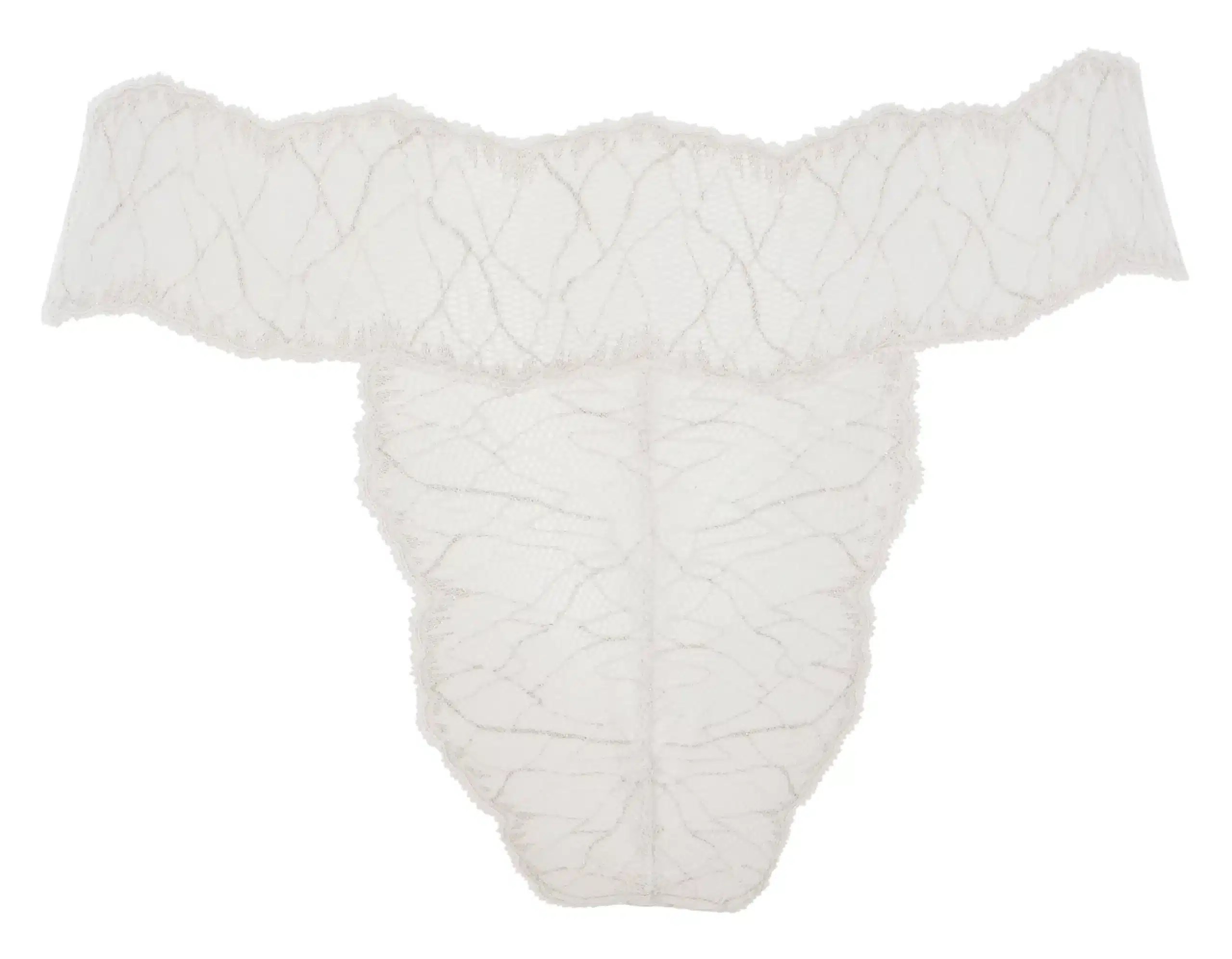 Bracli - Sydney Perlenstring Weiß - Luxus-Dessous für Männer mit Perlen Größe Plus