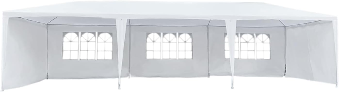 Panana Outdoor PE Garden Gazebo 30”x10”White Marquee Canopy Party Wedding Tent Marquee Three Size, 3X3m/6 x 3m / 9x3m (9X3M, White) Panana Outdoor PE Garden Gazebo 30”x10”White Marquee Canopy Party Wedding Tent Marquee Three Size, 3X3m/6 x 3m / 9x3m (9X3M, White)