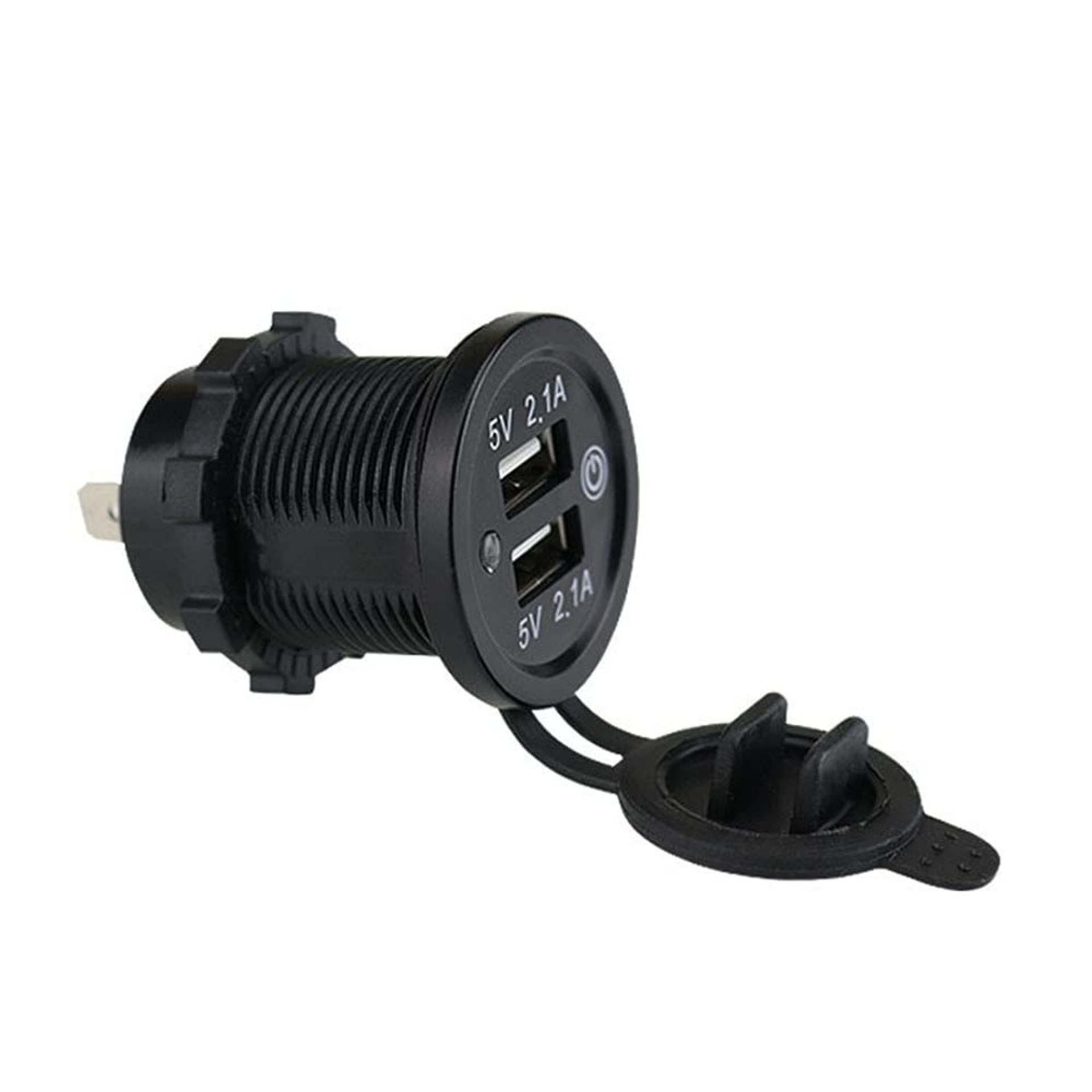 Black Car Charger Touch ON Off Switch Dual USB for Smart Phone Plastic 60cm DC 12V-24V – (Brand: New) Black Car Charger Touch ON Off Switch Dual USB for Smart Phone Plastic 60cm DC 12V-24V – (Brand: New)