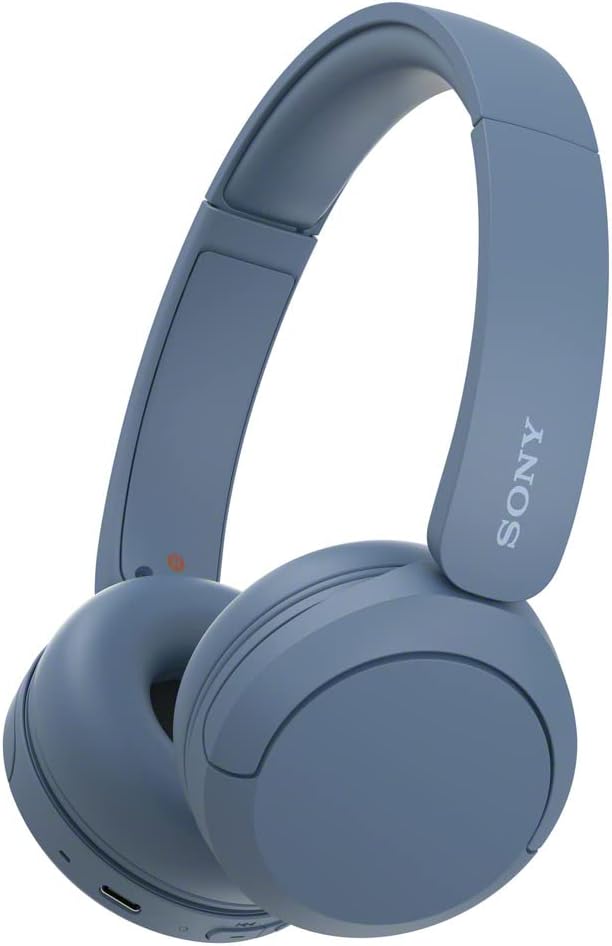 Sony WH-CH520 Wireless Headphones Bluetooth On-Ear Headset with Microphone, Blue Sony WH-CH520 Wireless Headphones Bluetooth On-Ear Headset with Microphone, Blue