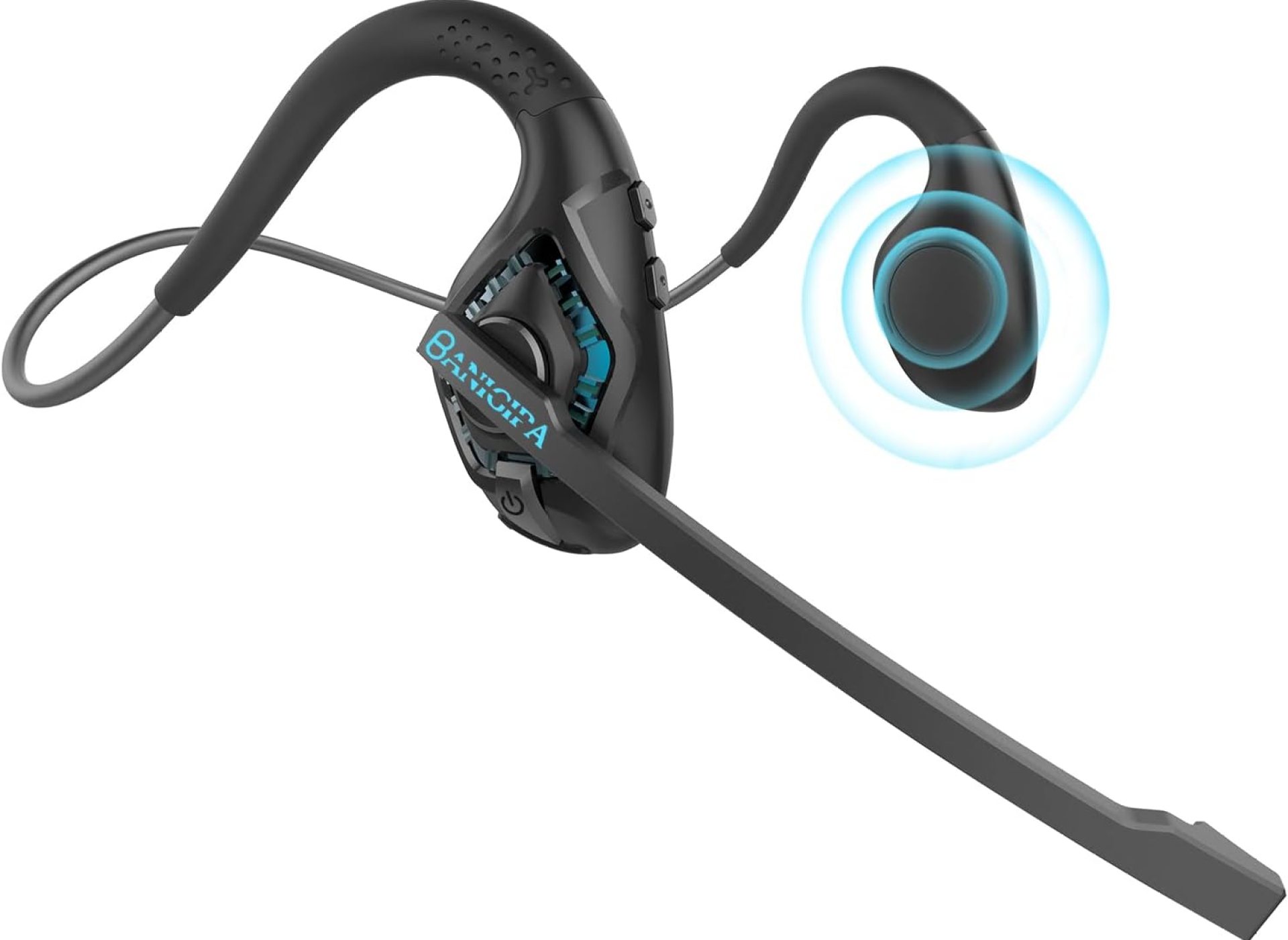 BANIGIPA Bluetooth Headset with Boom Microphone, Open Ear Headphones w/Noise Canceling Mic, Wireless Headset for Phone Laptop PC Computer, Light and Comfortable for Office Meeting Home Working-10 Hrs BANIGIPA Bluetooth Headset with Boom Microphone, Open Ear Headphones w/Noise Canceling Mic, Wireless Headset for Phone Laptop PC Computer, Light and Comfortable for Office Meeting Home Working-10 Hrs