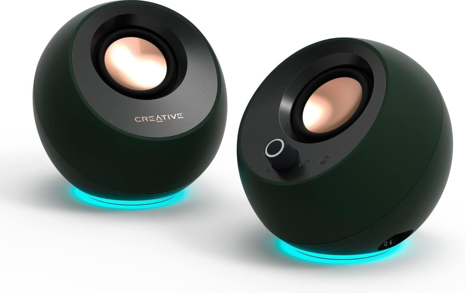 Creative Pebble Pro Minimalist 2.0 USB-C Computer Speakers MF1710 (Green) with Bluetooth 5.3 and Customizable RGB Lighting for PC and Mac (Renewed) Creative Pebble Pro Minimalist 2.0 USB-C Computer Speakers MF1710 (Green) with Bluetooth 5.3 and Customizable RGB Lighting for PC and Mac (Renewed)