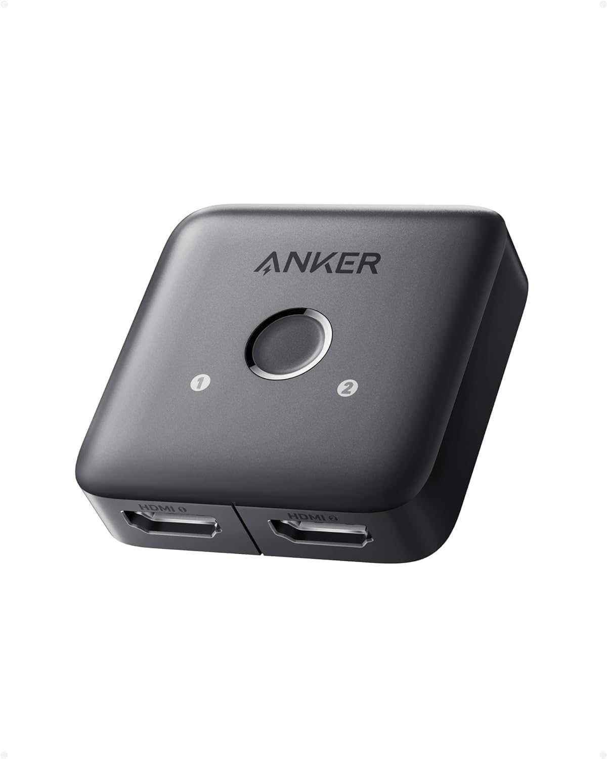 Anker HDMI Switch, 4K@60Hz HDMI Switcher, 2 in 1 Out with Smooth Finish, Supports HDR, 3D, Dolby, Compatible with Laptops, PC, Xbox Series, PS5 / PS4, Projector, and More Anker HDMI Switch, 4K@60Hz HDMI Switcher, 2 in 1 Out with Smooth Finish, Supports HDR, 3D, Dolby, Compatible with Laptops, PC, Xbox Series, PS5 / PS4, Projector, and More