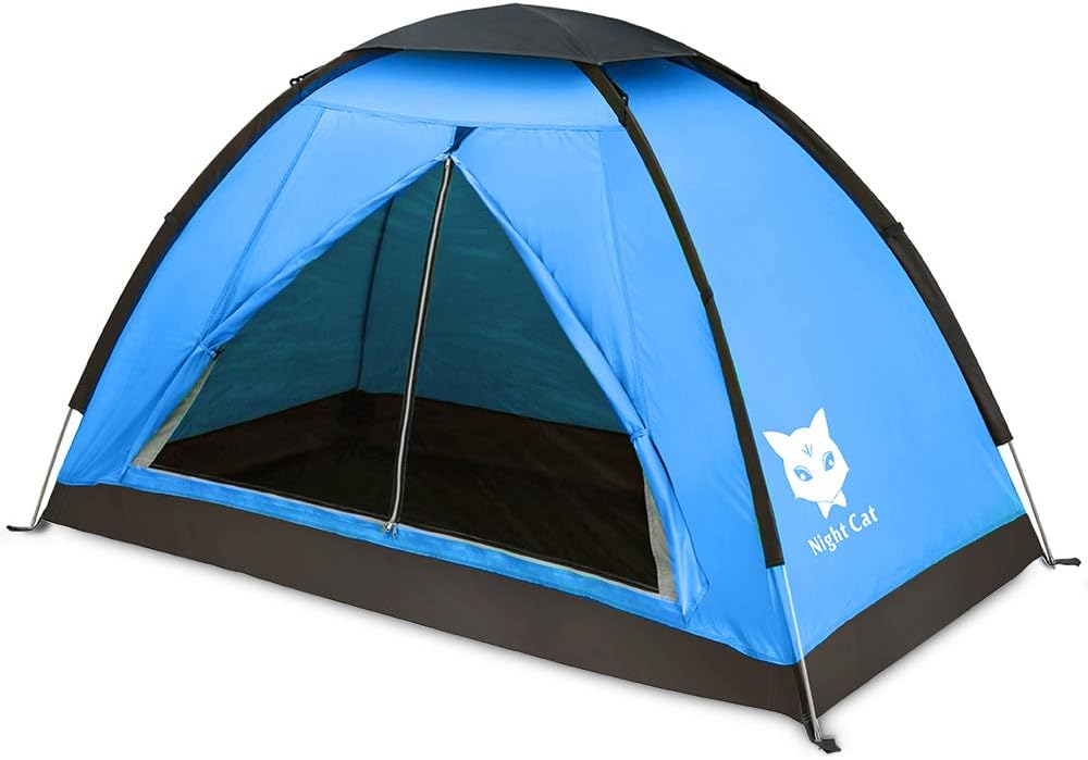 Night Cat Backpacking Tent for One 1 to 2 Persons Lightweight Waterproof Camping Hiking Tent for Adults Kids Scouts Easy Setup Single Layer 2.2×1.2m Night Cat Backpacking Tent for One 1 to 2 Persons Lightweight Waterproof Camping Hiking Tent for Adults Kids Scouts Easy Setup Single Layer 2.2×1.2m