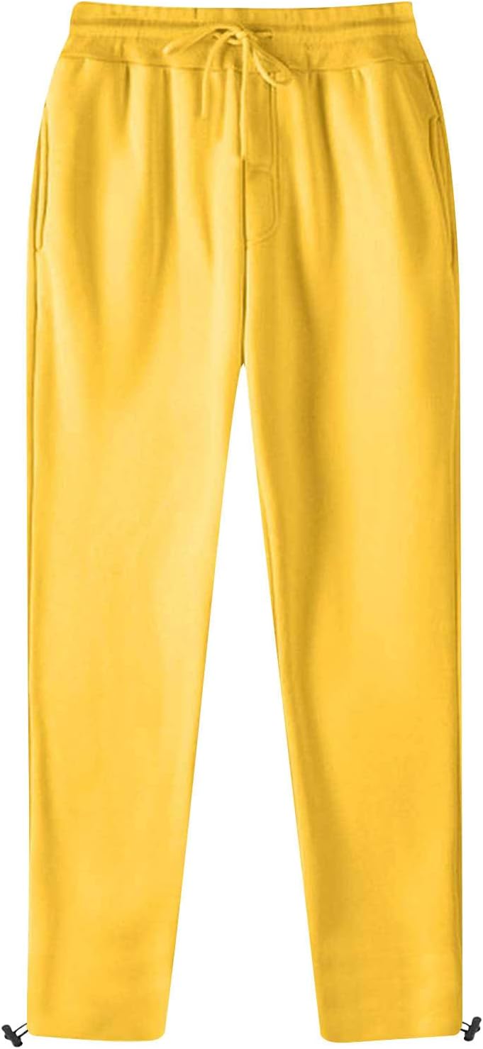 Sweatpants for Men Open Bottom Elastic Waist Loose Lounge Yoga Pant Casual Comfy Athletic Workout Joggers with Pocket Sweatpants for Men Open Bottom Elastic Waist Loose Lounge Yoga Pant Casual Comfy Athletic Workout Joggers with Pocket