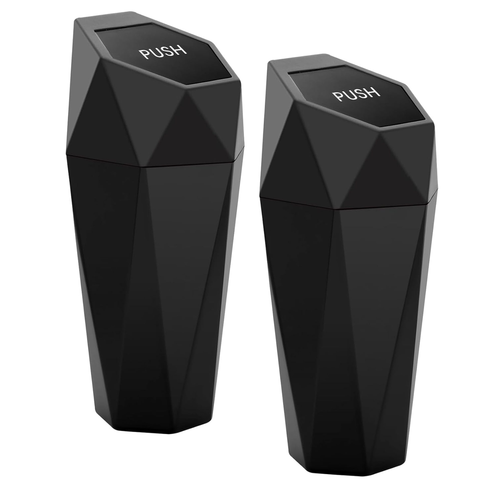 Ginsco Car Trash Can with Lid, 2 Pack Mini Car Cup Holder Trash Can, Car Garbage Can Car Accessories for Interior, Leakproof Small Car Trash Can, Mini Trash Can for Car, Home, Bedroom Office (Black) Ginsco Car Trash Can with Lid, 2 Pack Mini Car Cup Holder Trash Can, Car Garbage Can Car Accessories for Interior, Leakproof Small Car Trash Can, Mini Trash Can for Car, Home, Bedroom Office (Black)