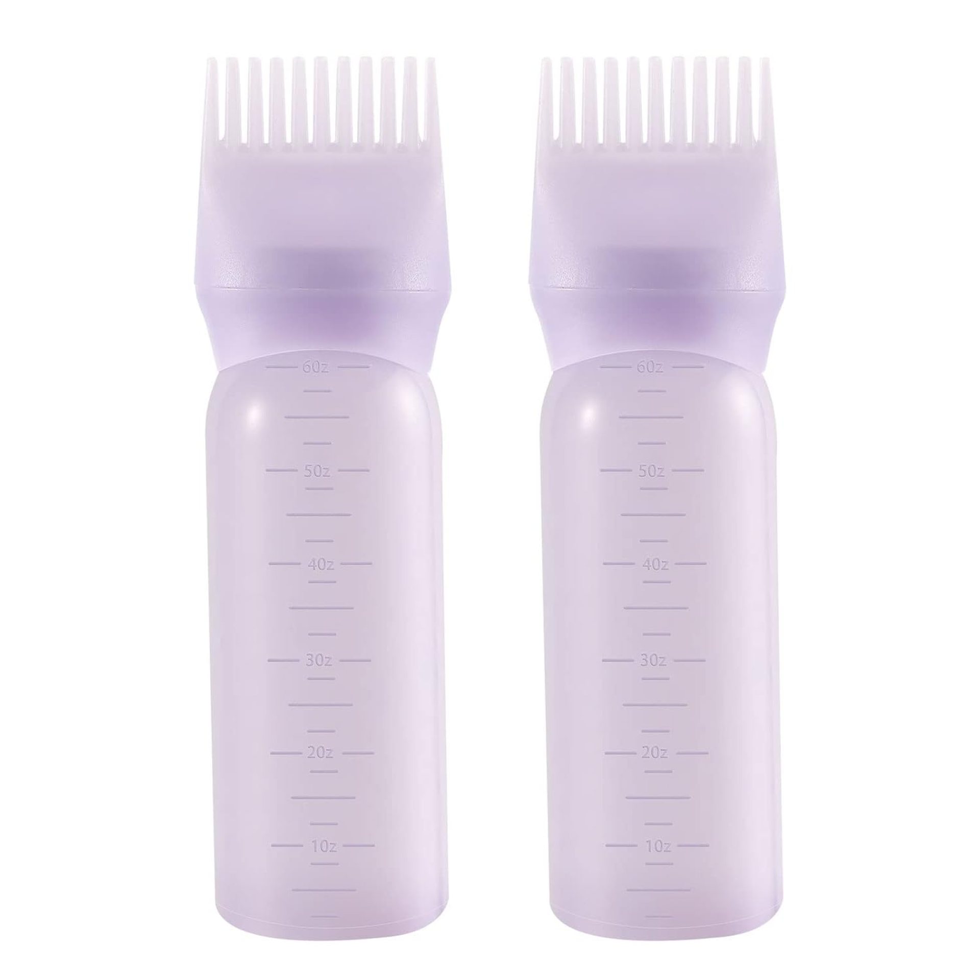 Pimoys Root Comb Applicator Bottle 6 Ounce, 2 Pack Oil Applicator for Hair Dye, Bottle Applicator Brush with Graduated Scale, Purple Pimoys Root Comb Applicator Bottle 6 Ounce, 2 Pack Oil Applicator for Hair Dye, Bottle Applicator Brush with Graduated Scale, Purple