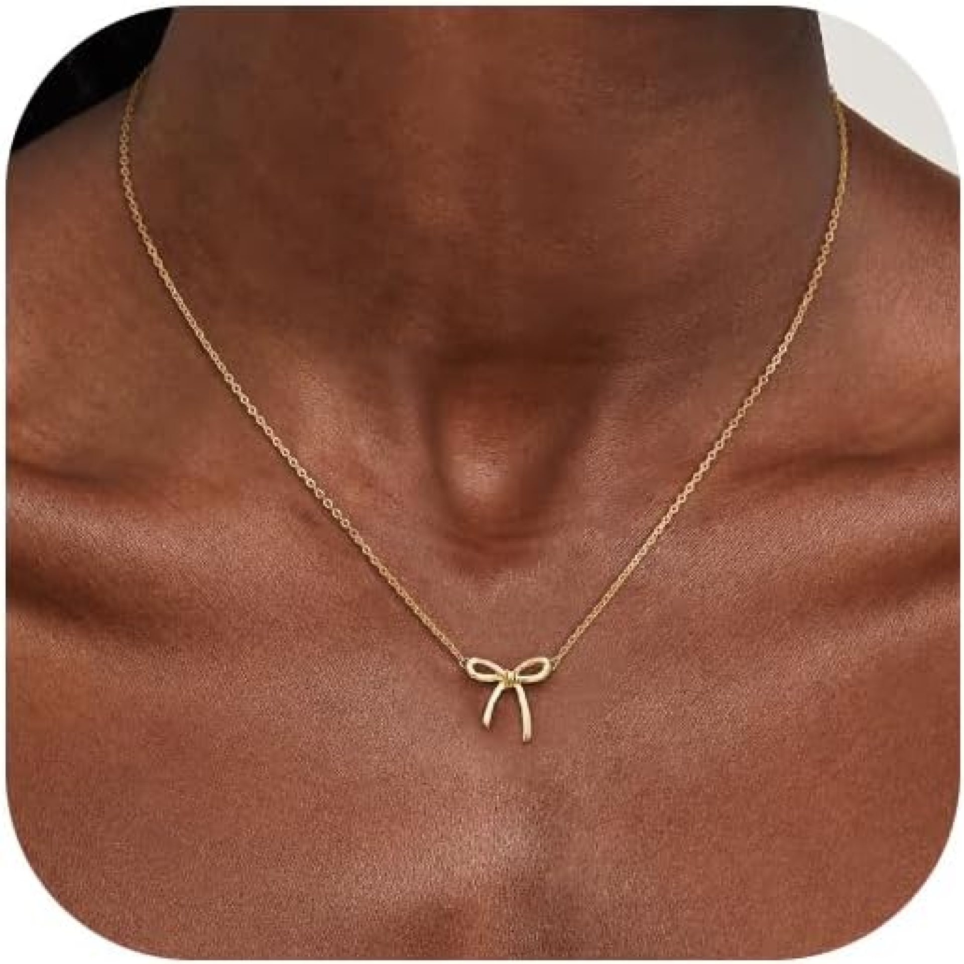 Gold Necklace for Women – Bow Necklace 14K Dainty Gold Necklace Cute Small Tiny Bow Pendant Choker Chain Necklace Trendy Necklaces for Women Gold Jewelry Gift Gold Necklace for Women – Bow Necklace 14K Dainty Gold Necklace Cute Small Tiny Bow Pendant Choker Chain Necklace Trendy Necklaces for Women Gold Jewelry Gift