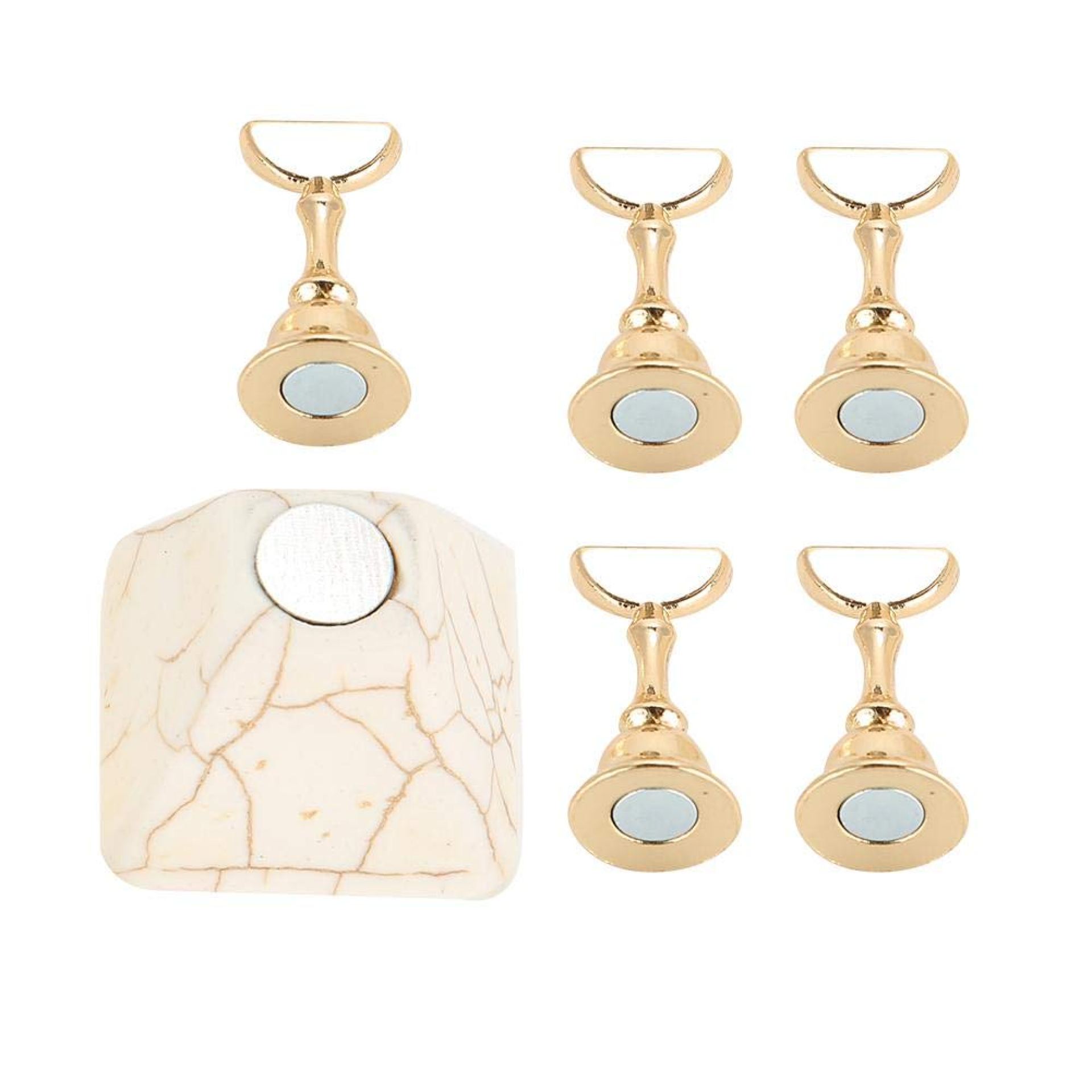Magnetic Nail Tip with Nail Art Practice Stand Base – Alloy Magnets Holder/ Marble Base for Nail Art Display 5+1Pcs (Beige) Magnetic Nail Tip with Nail Art Practice Stand Base – Alloy Magnets Holder/ Marble Base for Nail Art Display 5+1Pcs (Beige)