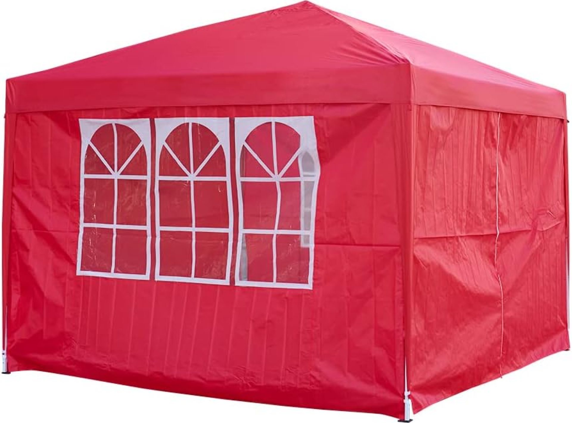 Panana Pop Up Gazebo 8.2”x8.2” Waterproof Outdoor Garden Marquee Awning Party Tent Canopy and Carry Bag 2.5 X 2.5m (Red) Panana Pop Up Gazebo 8.2”x8.2” Waterproof Outdoor Garden Marquee Awning Party Tent Canopy and Carry Bag 2.5 X 2.5m (Red)