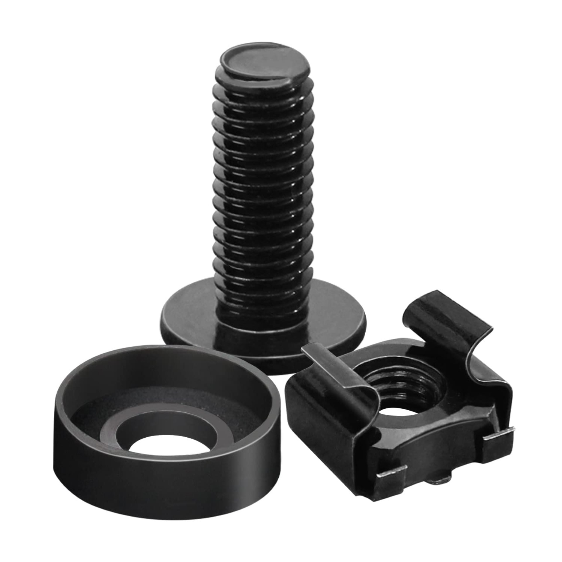50-Pack M6 x 16mm Computer Rack Mount Cage Screws and Nuts & Washers for Rack Mount Server Cabinet, Rack Mount Screw Cage Nut – Black 50-Pack M6 x 16mm Computer Rack Mount Cage Screws and Nuts & Washers for Rack Mount Server Cabinet, Rack Mount Screw Cage Nut – Black