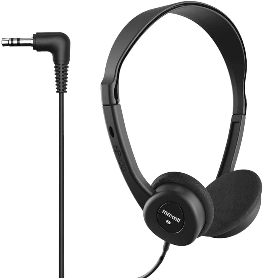 Maxell – 190319 Stereo Headphones – 3.5mm Cord with 6-Foot Length – Soft Padded Ear Cushions, Adjustable Headband for Comfort – Sleek, Lightweight, Wired for Reliable Connection – Black Maxell – 190319 Stereo Headphones – 3.5mm Cord with 6-Foot Length – Soft Padded Ear Cushions, Adjustable Headband for Comfort – Sleek, Lightweight, Wired for Reliable Connection – Black