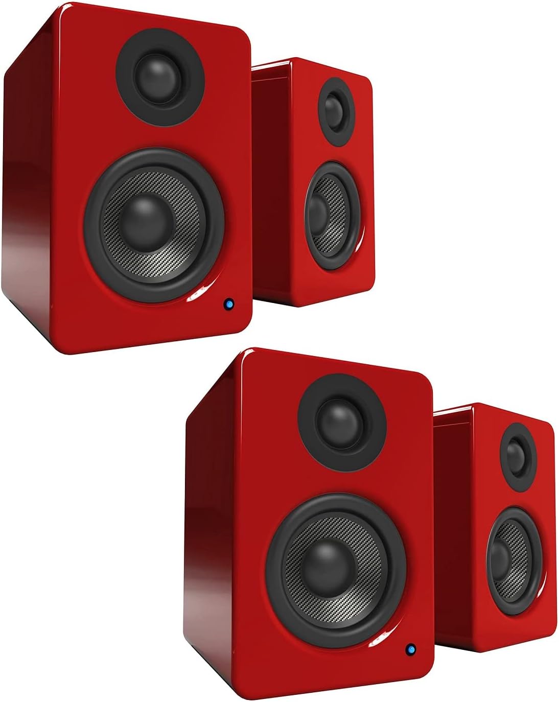 Kanto YU2 PC Gaming Desktop Speakers | 3″ Composite Drivers | 3/4″ Silk Dome Tweeter | Class D Amplifier | 100 Watts | Built-in USB DAC | Subwoofer Output | 2 Pair 4 Speakers Total | Gloss Red Kanto YU2 PC Gaming Desktop Speakers | 3″ Composite Drivers | 3/4″ Silk Dome Tweeter | Class D Amplifier | 100 Watts | Built-in USB DAC | Subwoofer Output | 2 Pair 4 Speakers Total | Gloss Red