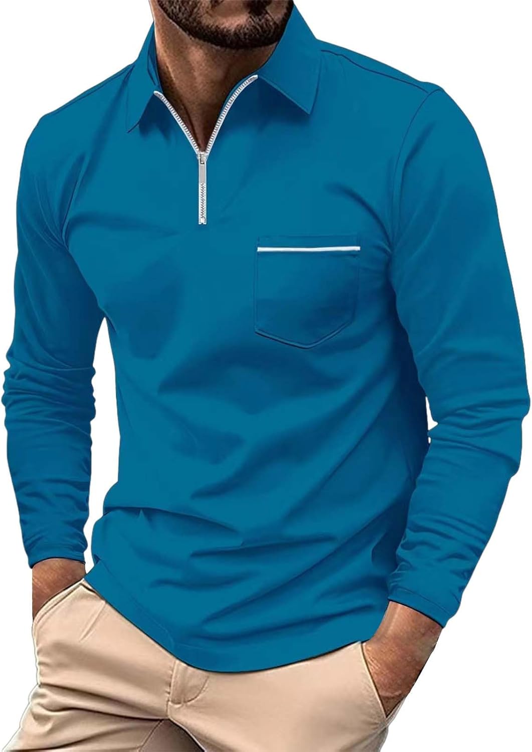 Mens Shirts Basic Fall Polo Shirts Long Sleeved Flip Collar Tops Pocket Mens Button V Neck T Shirts Casual Tops Mens Shirts Basic Fall Polo Shirts Long Sleeved Flip Collar Tops Pocket Mens Button V Neck T Shirts Casual Tops