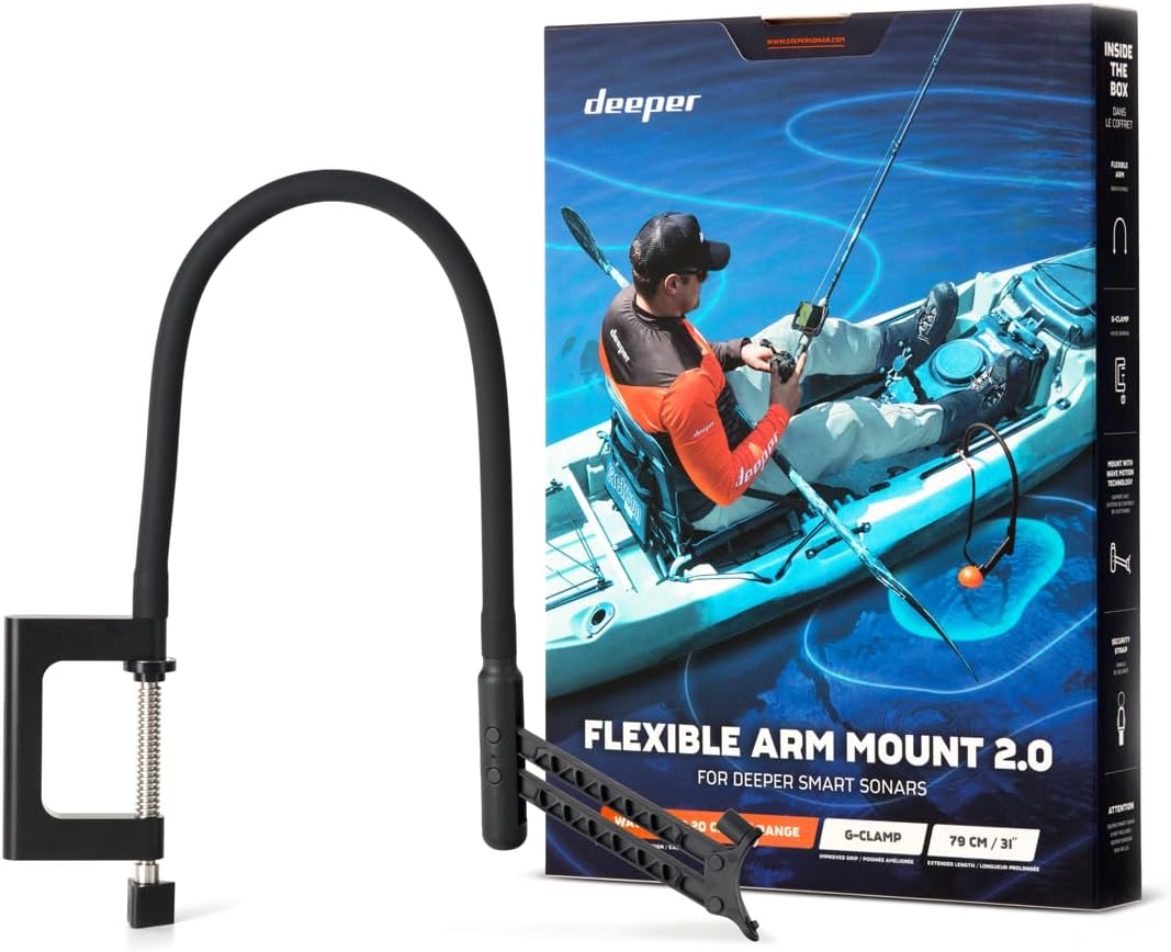 ITGAM0007 Deeper Flexible Arm Mount 2.0 for Boats/Kayaks, Black , 80cm ITGAM0007 Deeper Flexible Arm Mount 2.0 for Boats/Kayaks, Black , 80cm