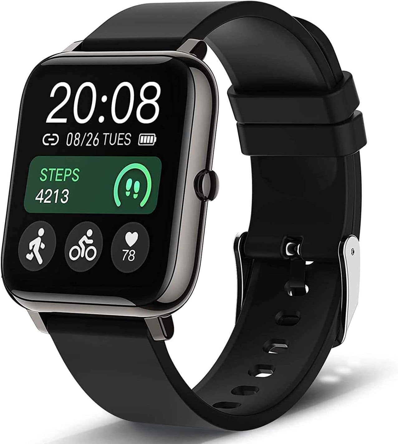 Popglory Smart Watch, Smartwatch with Blood Pressure, Blood Oxygen Monitor, Fitness Tracker with Heart Rate Monitor, Full Touch Fitness Watch for Android & iOS for Men Women (Black) Popglory Smart Watch, Smartwatch with Blood Pressure, Blood Oxygen Monitor, Fitness Tracker with Heart Rate Monitor, Full Touch Fitness Watch for Android & iOS for Men Women (Black)