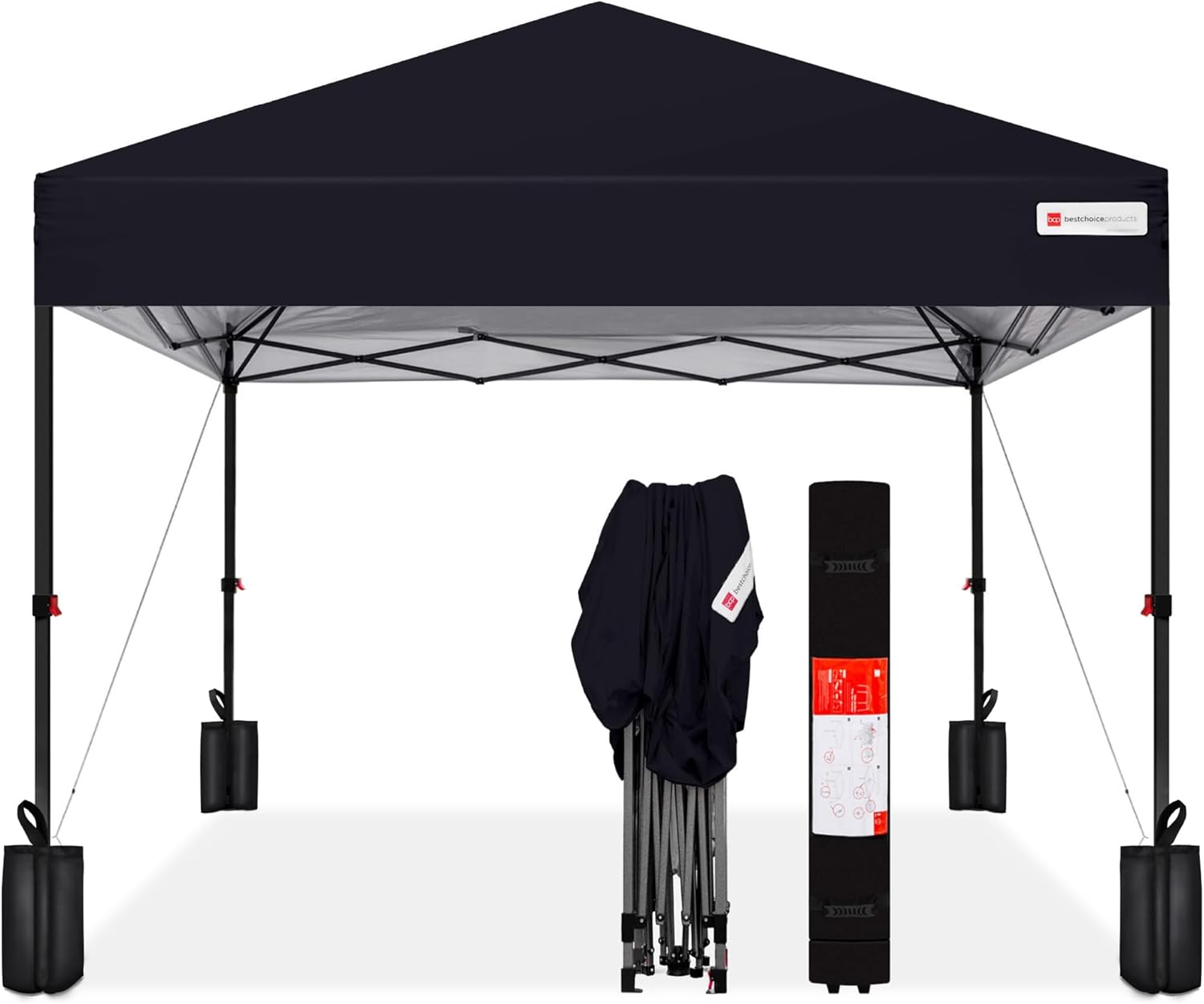 Best Choice Products 10x10ft 1-Person Setup Pop Up Canopy Tent Instant Portable Shelter w/ 1-Button Push, Case, 4 Weight Bags – Black Best Choice Products 10x10ft 1-Person Setup Pop Up Canopy Tent Instant Portable Shelter w/ 1-Button Push, Case, 4 Weight Bags – Black