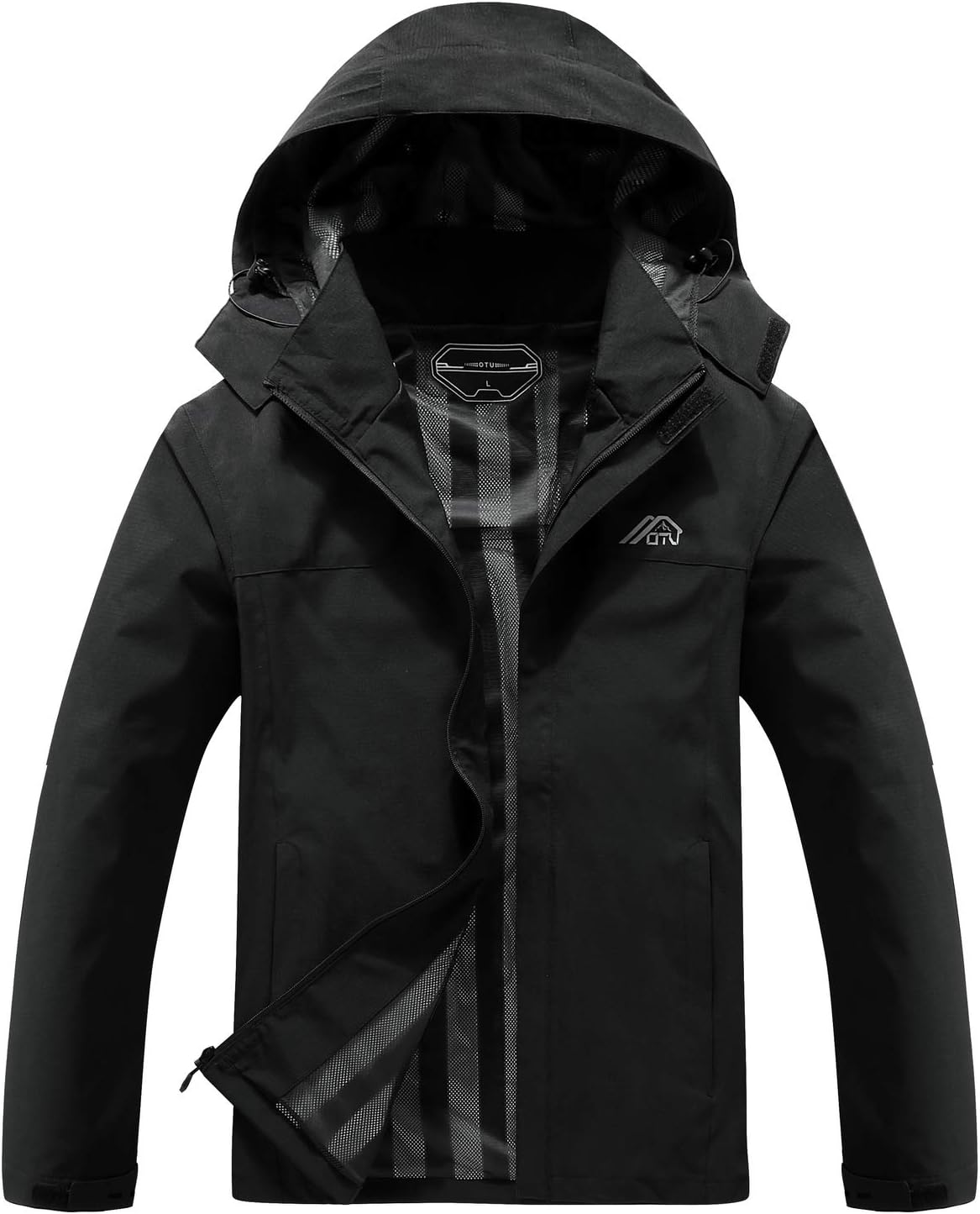 OTU Men’s Lightweight Waterproof Hooded Rain Jacket Outdoor Raincoat Shell Jacket for Hiking Travel OTU Men’s Lightweight Waterproof Hooded Rain Jacket Outdoor Raincoat Shell Jacket for Hiking Travel