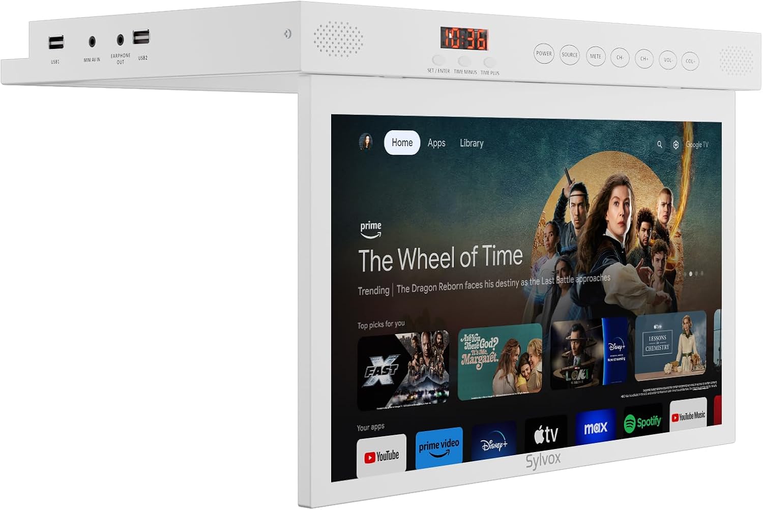 SYLVOX Kitchen TV, 15.6 inch Small Smart TV for Kitchen, 1080P Under Cabinet TV Compatible with Google, Rotated & Folded, Support DC/AC Power Supply, Small TV for Bedroom, RV Camper, Laundry SYLVOX Kitchen TV, 15.6 inch Small Smart TV for Kitchen, 1080P Under Cabinet TV Compatible with Google, Rotated & Folded, Support DC/AC Power Supply, Small TV for Bedroom, RV Camper, Laundry