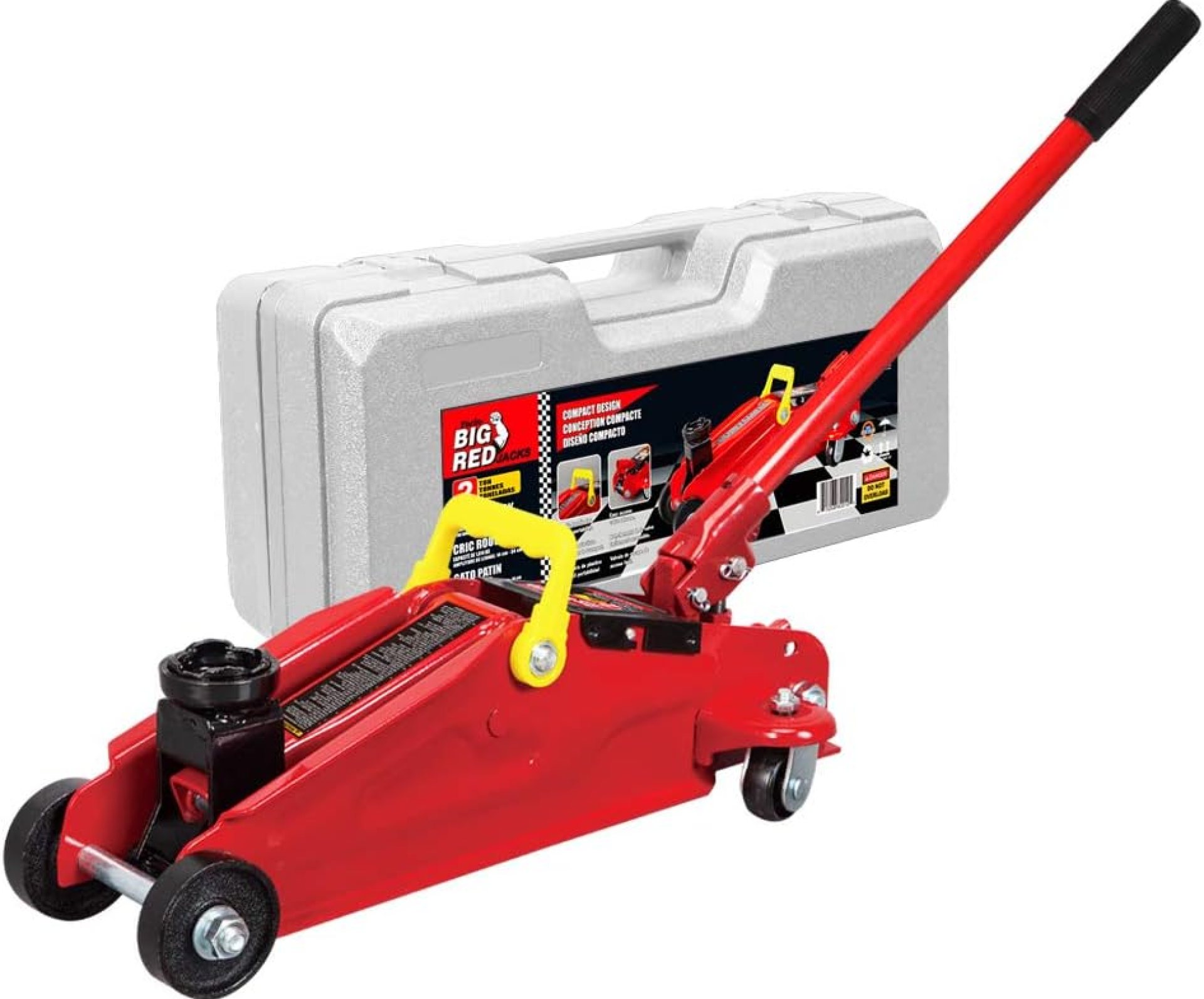 BIG RED T82012 Torin Hydraulic Trolley Service/Floor Jack with Blow Mold Carrying Storage Case, 2 Ton (4,000 lb) Capacity, Red BIG RED T82012 Torin Hydraulic Trolley Service/Floor Jack with Blow Mold Carrying Storage Case, 2 Ton (4,000 lb) Capacity, Red