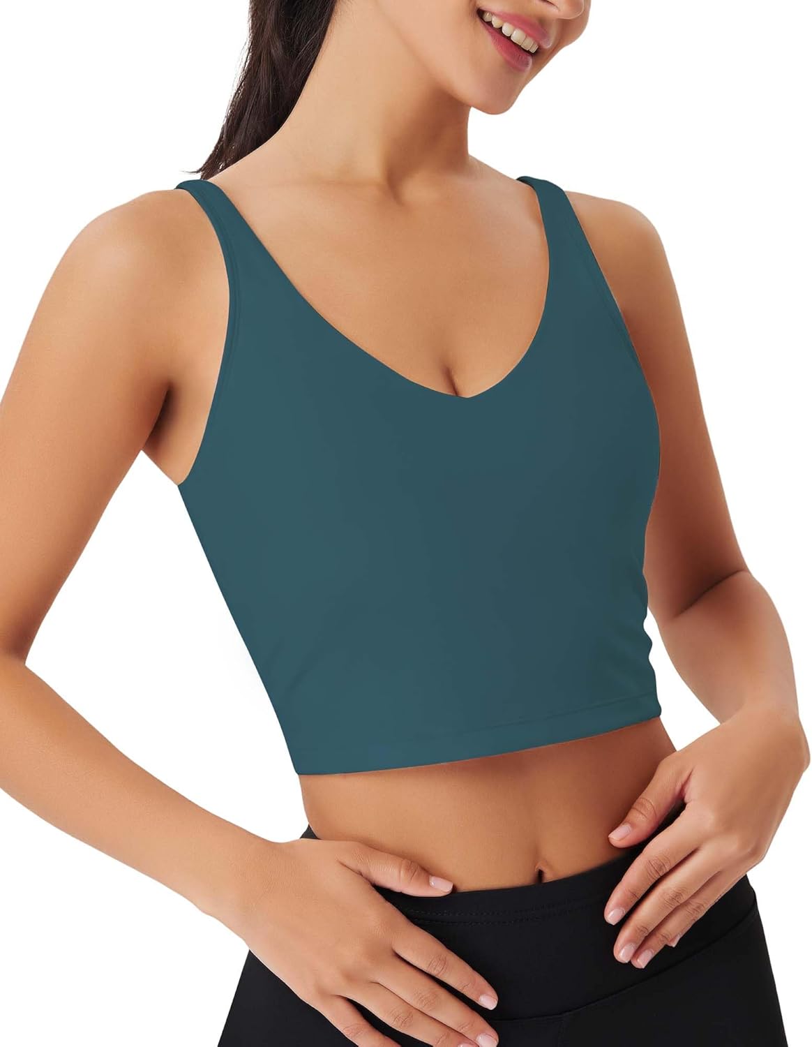 Sports Bras for Women Longline Padded Medium Support Workout Crop Tops Built in Shelf Bra Wirefree Gym Yoga Tank Top Sports Bras for Women Longline Padded Medium Support Workout Crop Tops Built in Shelf Bra Wirefree Gym Yoga Tank Top