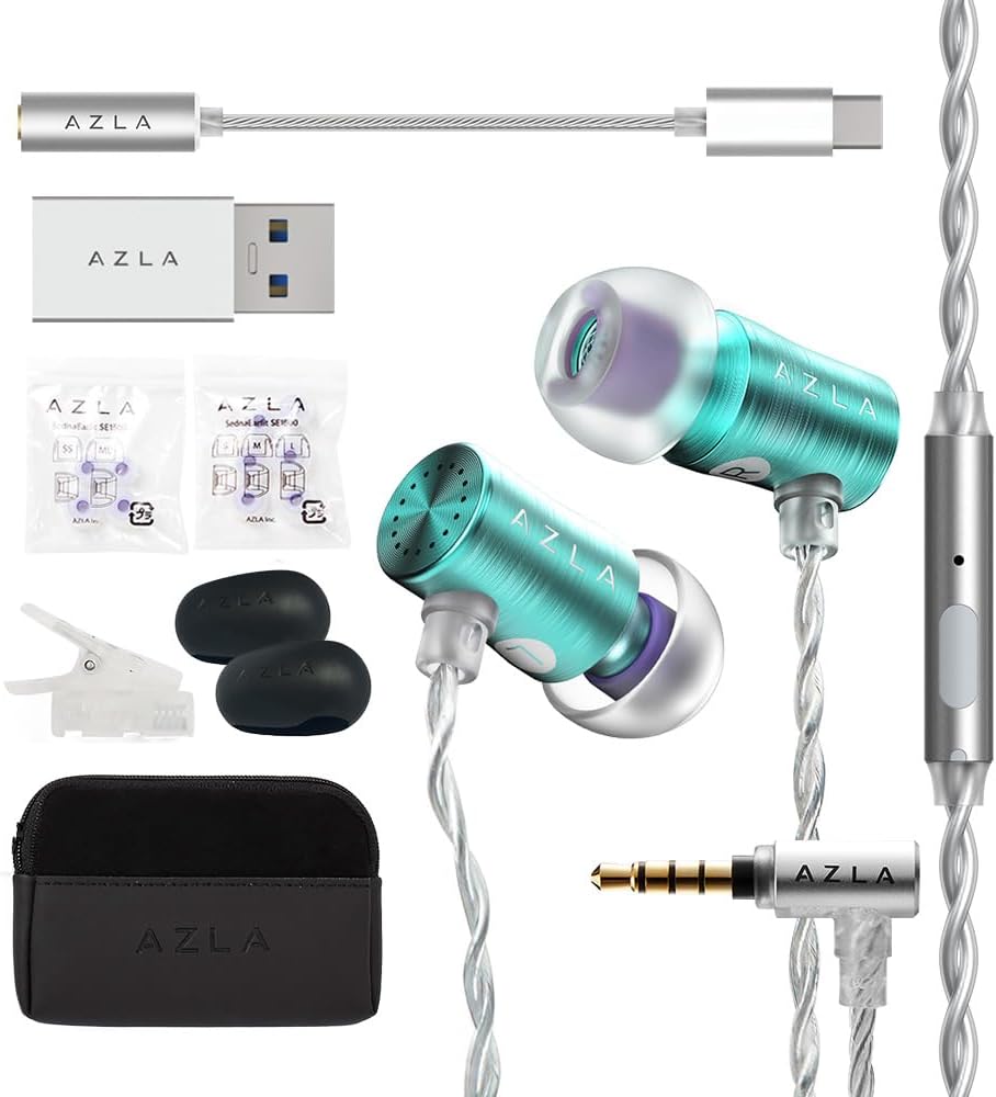 AZLA AZEL Edition G Gen 2 Wired Gaming in-Ear Earbud Headphones with Mic, 3.5mm Jack, USB-C to 3.5mm Adapter, USB-A to USB-C Converter, Black (Mint) AZLA AZEL Edition G Gen 2 Wired Gaming in-Ear Earbud Headphones with Mic, 3.5mm Jack, USB-C to 3.5mm Adapter, USB-A to USB-C Converter, Black (Mint)