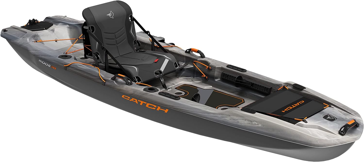 Pelican Catch Mode 110 Premium Angler Kayak – Fishing Kayak with Lawnchair – 10.5 ft Pelican Catch Mode 110 Premium Angler Kayak – Fishing Kayak with Lawnchair – 10.5 ft