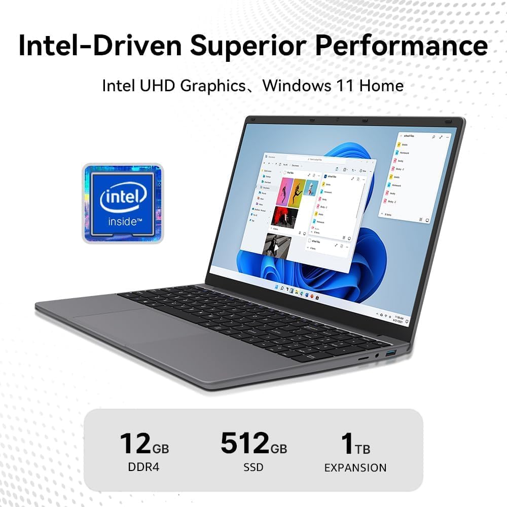 Windows 11 Slim Student Laptop: 15.6″ Full HD | 512GB SSD | 12GB DDR4 RAM | Intel Jasper Lake N5095 | Numeric Keypad | Wi-Fi 6 | AMD Radeon Graphics | Business and Fun (2024) Windows 11 Slim Student Laptop: 15.6″ Full HD | 512GB SSD | 12GB DDR4 RAM | Intel Jasper Lake N5095 | Numeric Keypad | Wi-Fi 6 | AMD Radeon Graphics | Business and Fun (2024)