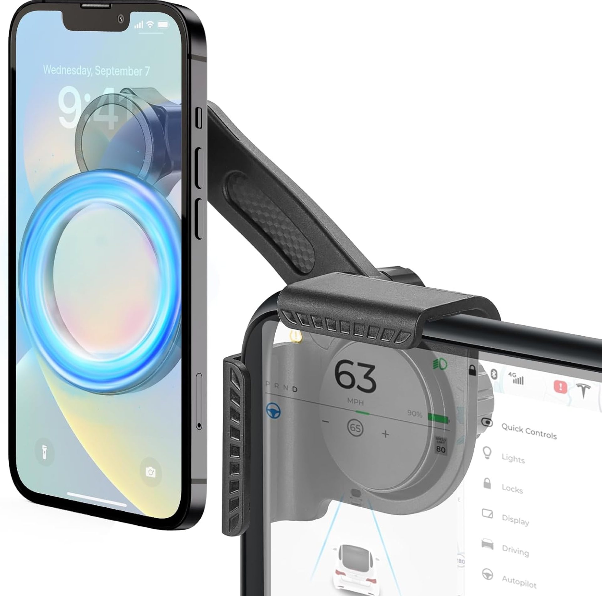 for Tesla Phone Mount, Magsafe Strongest Magnetic Tesla Phone Holder for Tesla Model 3/Model Y/Cybertruck Accessories 2024, No Glue for Car Phone Mount for Tesla with Magnetic Ring Fits for All Phone for Tesla Phone Mount, Magsafe Strongest Magnetic Tesla Phone Holder for Tesla Model 3/Model Y/Cybertruck Accessories 2024, No Glue for Car Phone Mount for Tesla with Magnetic Ring Fits for All Phone