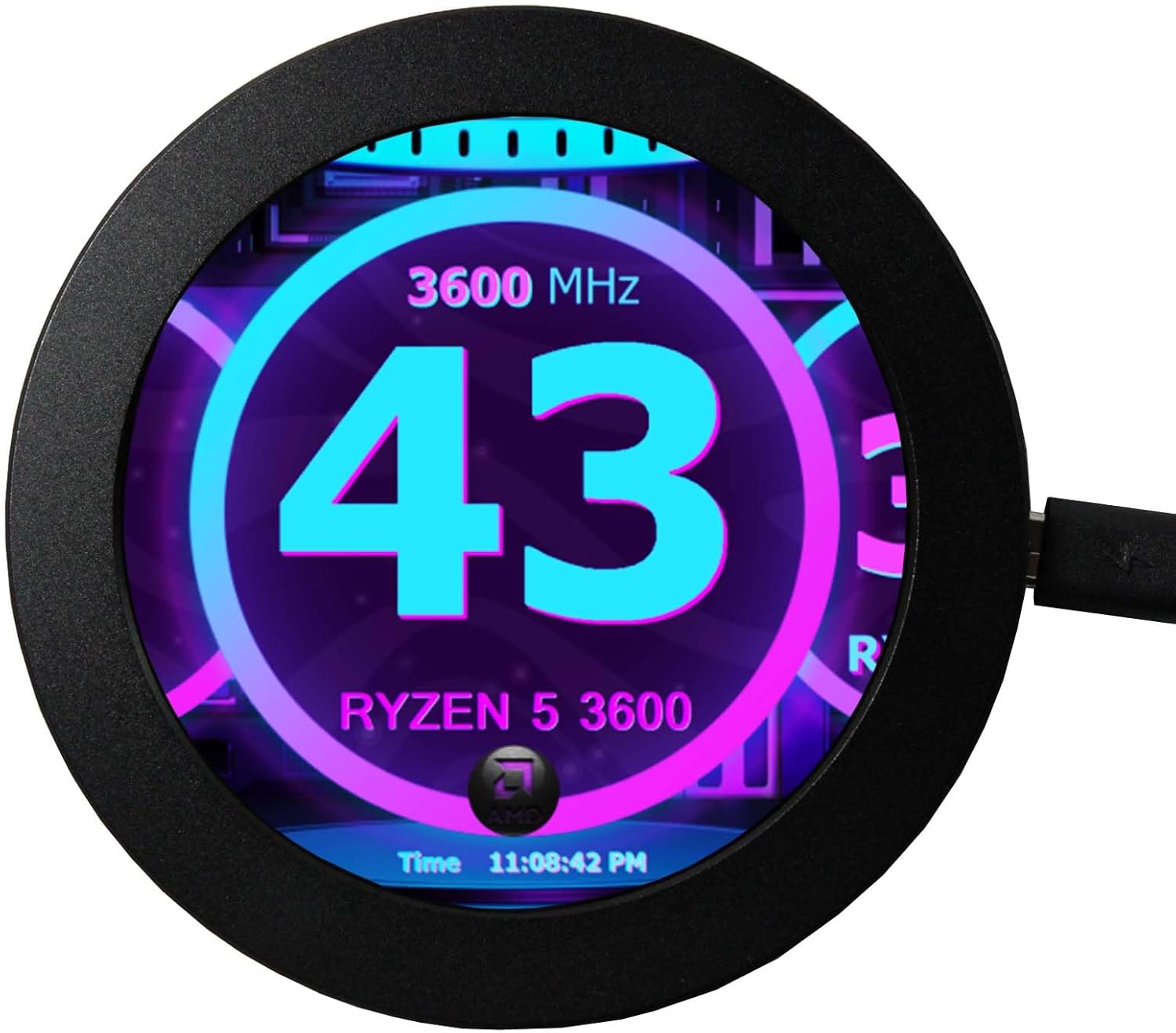 VSDISPLAY 2.8 Inch Round LCD Display Screen 480×480 IPS for PC Computer Case Building CPU/GPU Temperature Sensor Panel DIY Accessories VSDISPLAY 2.8 Inch Round LCD Display Screen 480×480 IPS for PC Computer Case Building CPU/GPU Temperature Sensor Panel DIY Accessories