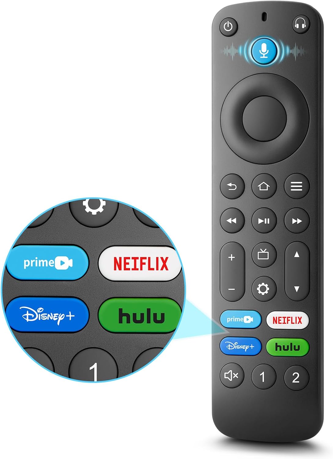 Replacement Voice-Remote-Control for Fire-TV-Stick/TV Cube and Compatible with Insignia/Toshiba/Pioneer Fires Smart TVs Replacement Voice-Remote-Control for Fire-TV-Stick/TV Cube and Compatible with Insignia/Toshiba/Pioneer Fires Smart TVs
