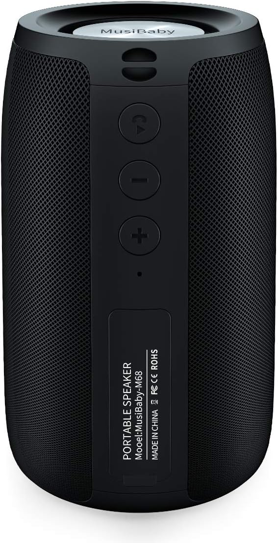 Bluetooth Speaker,MusiBaby Speaker,Wireless,Outdoor, Waterproof,Portable Speaker,Dual Pairing, Bluetooth 5.0,Loud Stereo,Booming Bass,24H Playtime for Home&Party, (BLK) Bluetooth Speaker,MusiBaby Speaker,Wireless,Outdoor, Waterproof,Portable Speaker,Dual Pairing, Bluetooth 5.0,Loud Stereo,Booming Bass,24H Playtime for Home&Party, (BLK)