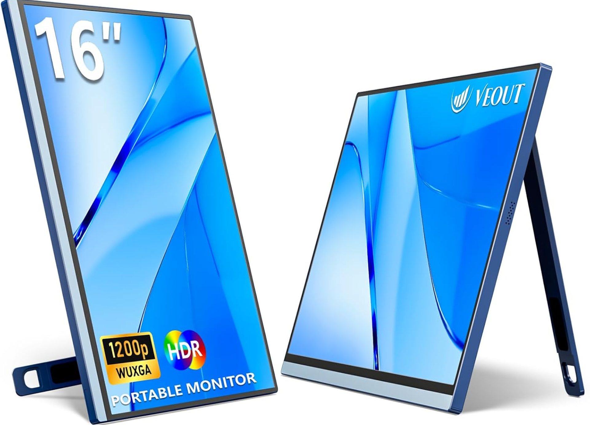 16″ Portable Monitor, 1920 * 1200P IPS Laptop Monitor with USB-C, Freesync HDMI Gaming Monitor Featuring a Kickstand, Available in Four Colors, 0.3″ Ultra-Slim for Travel and Office Use 16″ Portable Monitor, 1920 * 1200P IPS Laptop Monitor with USB-C, Freesync HDMI Gaming Monitor Featuring a Kickstand, Available in Four Colors, 0.3″ Ultra-Slim for Travel and Office Use