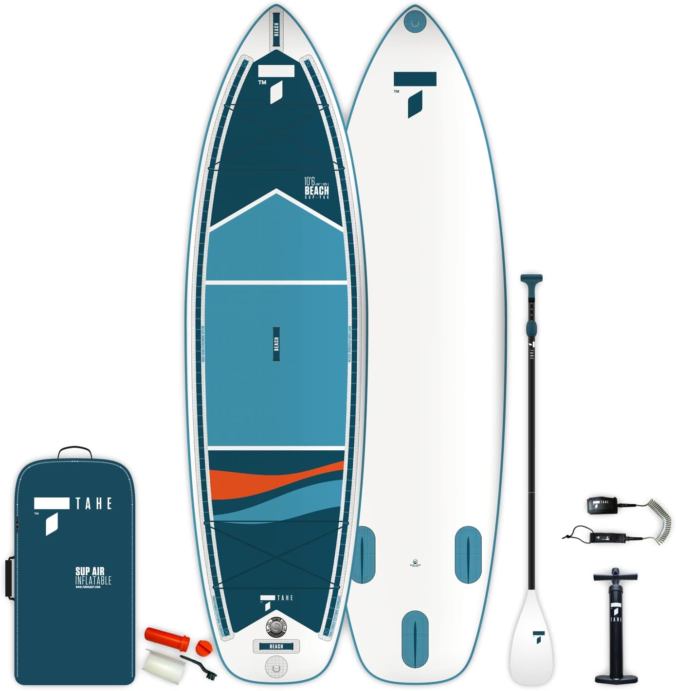 Beach SUP-Yak AIR SUP Paddleboard Package Complete with Board, Paddle, Leash, Pump, and Carry/Storage Bag Beach SUP-Yak AIR SUP Paddleboard Package Complete with Board, Paddle, Leash, Pump, and Carry/Storage Bag