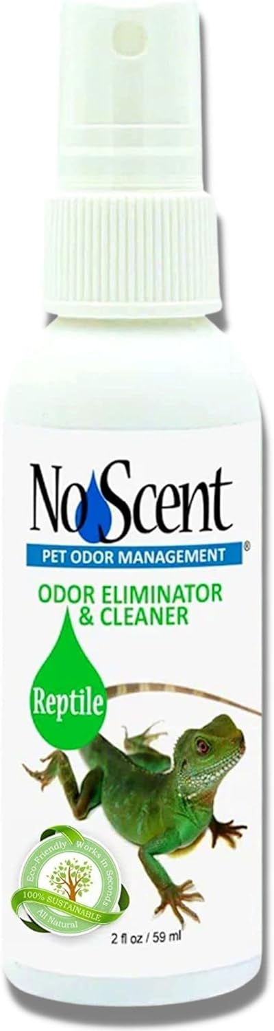 No Scent Reptile Tank Cleaner Spray & Pet Odor Management for Bearded Dragon, Turtle, Lizard Terrarium Freshener (2 Fl Oz / 59 mL) No Scent Reptile Tank Cleaner Spray & Pet Odor Management for Bearded Dragon, Turtle, Lizard Terrarium Freshener (2 Fl Oz / 59 mL)