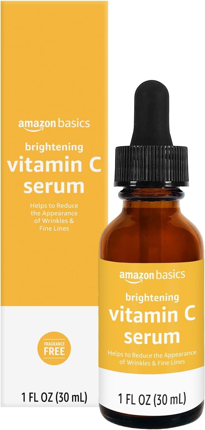 Amazon Basics Brightening Vitamin C Serum, 1 Fluid Ounce, 1-Pack Amazon Basics Brightening Vitamin C Serum, 1 Fluid Ounce, 1-Pack