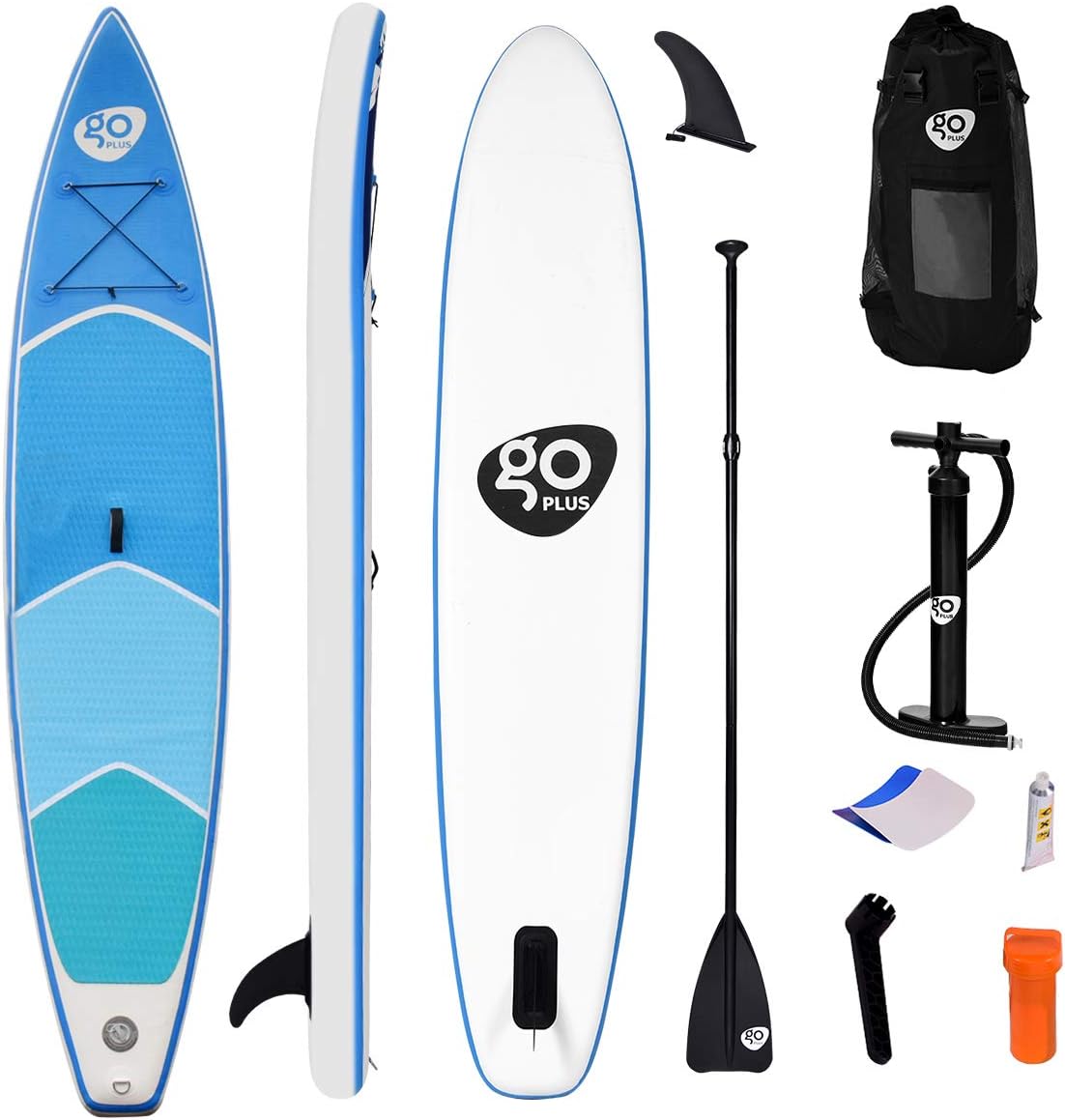 HOMGX 12.5’ Expedition Inflatable Stand Up Paddle Board, 6” Thick Non-Slip SUP with Adjustable Paddle, Repair Kit, Pump, Backpack and Removable Single Fin, Stable Stance Suitable for Most Water Sports HOMGX 12.5’ Expedition Inflatable Stand Up Paddle Board, 6” Thick Non-Slip SUP with Adjustable Paddle, Repair Kit, Pump, Backpack and Removable Single Fin, Stable Stance Suitable for Most Water Sports