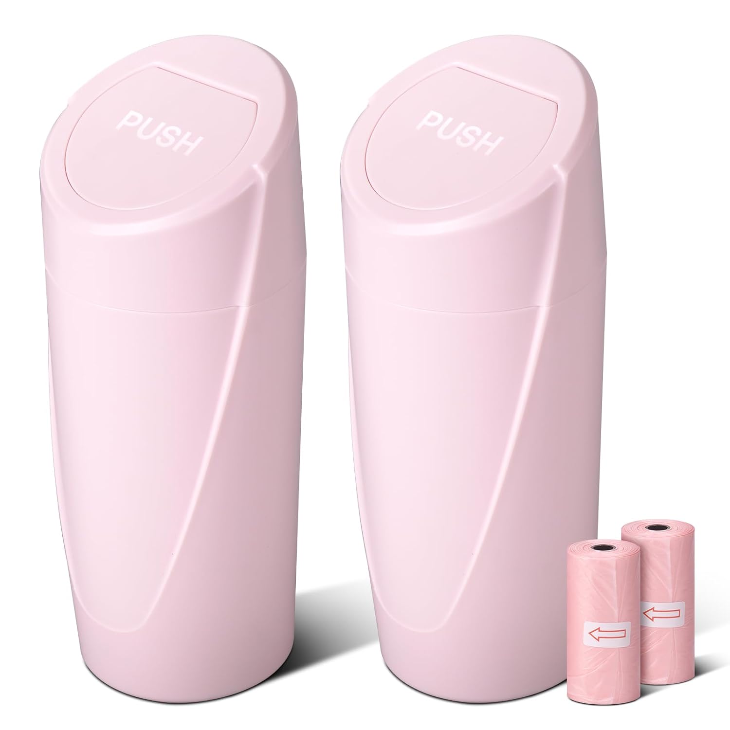 Car Trash Can Bin with Lid – 2 Packs Car Garbage Can Cup Holder – Pink Mini Leakproof Vehicle Trash Garbage Can Bin with 40pcs Trash Bags-Car Organizers and Storage for Front Back Seat Accessories Car Trash Can Bin with Lid – 2 Packs Car Garbage Can Cup Holder – Pink Mini Leakproof Vehicle Trash Garbage Can Bin with 40pcs Trash Bags-Car Organizers and Storage for Front Back Seat Accessories