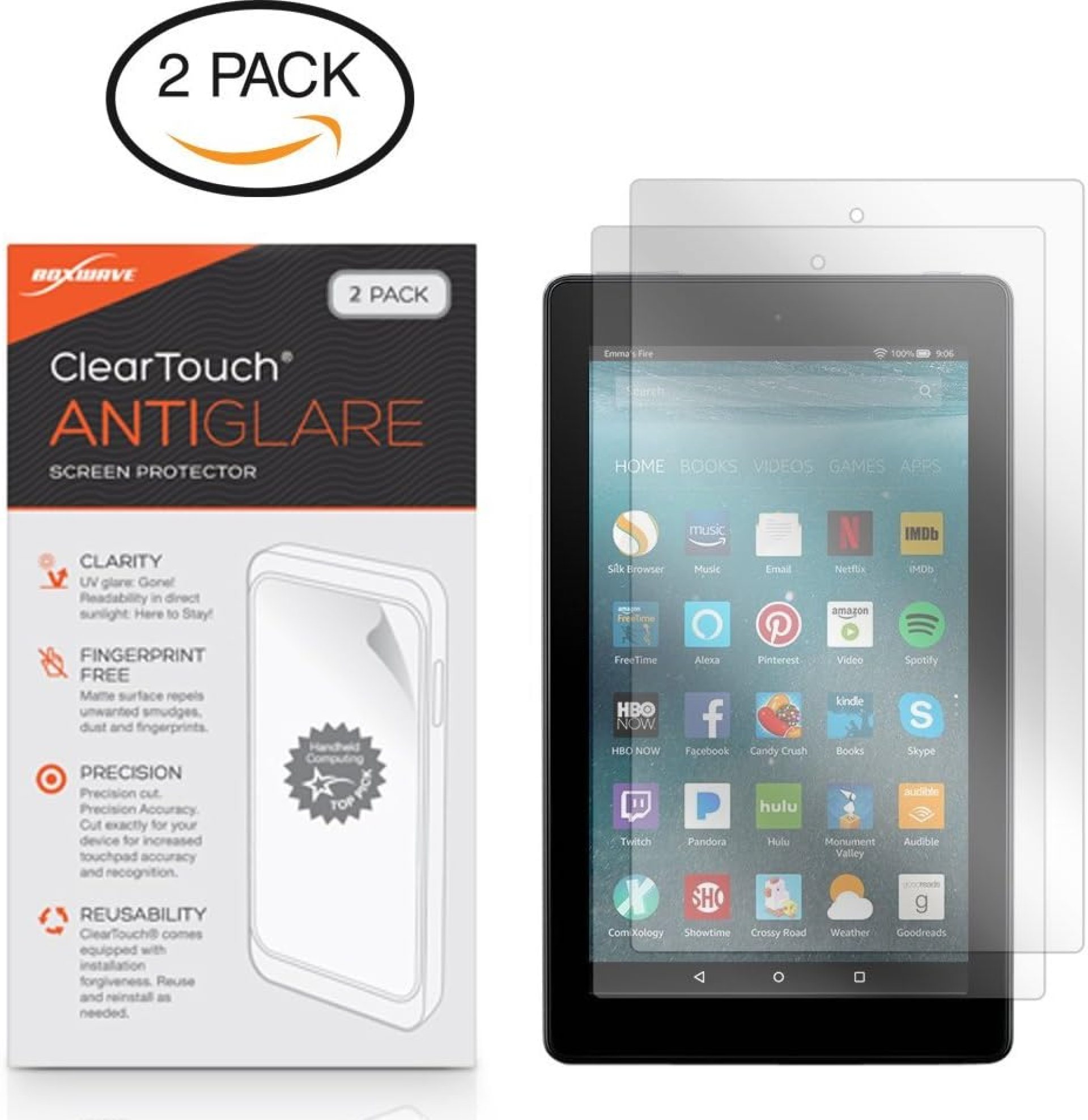 BoxWave Screen Protector Compatible with Amazon Fire 7 (7th Gen 2017) – ClearTouch Anti-Glare (2-Pack), Anti-Fingerprint Matte Film Skin for Amazon Fire 7 (7th Gen 2017) BoxWave Screen Protector Compatible with Amazon Fire 7 (7th Gen 2017) – ClearTouch Anti-Glare (2-Pack), Anti-Fingerprint Matte Film Skin for Amazon Fire 7 (7th Gen 2017)