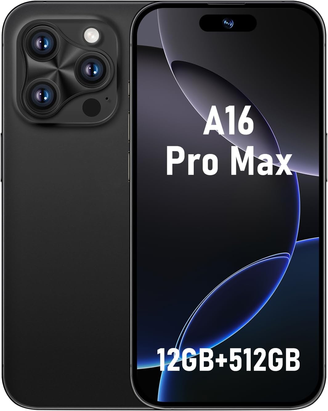 A16 pro max Unlocked Cell Phones,5G Smartphone,Android 13 Cell Phones,Snapdragon 8Gen2 6.8″ HD Screen 48MP+108MP 6800mAh,Support Dual SIM|Fingerprint Lock|GPS|Face ID (Black) A16 pro max Unlocked Cell Phones,5G Smartphone,Android 13 Cell Phones,Snapdragon 8Gen2 6.8″ HD Screen 48MP+108MP 6800mAh,Support Dual SIM|Fingerprint Lock|GPS|Face ID (Black)