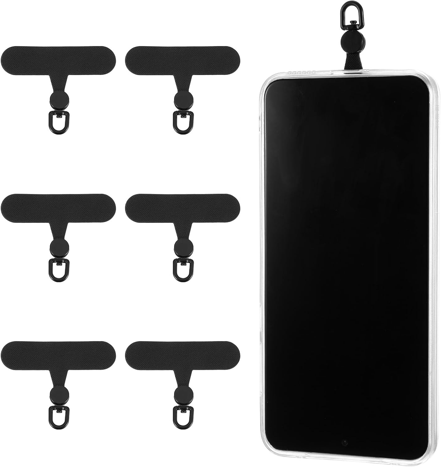 6 Pack Phone Tether Tab, Rotatable 360° Phone Lanyard Tab Universal Phone Strap Replacement Part Safety Lanyard Patch Compatible with Cell Phone & All Full Phone Cases 6 Pack Phone Tether Tab, Rotatable 360° Phone Lanyard Tab Universal Phone Strap Replacement Part Safety Lanyard Patch Compatible with Cell Phone & All Full Phone Cases