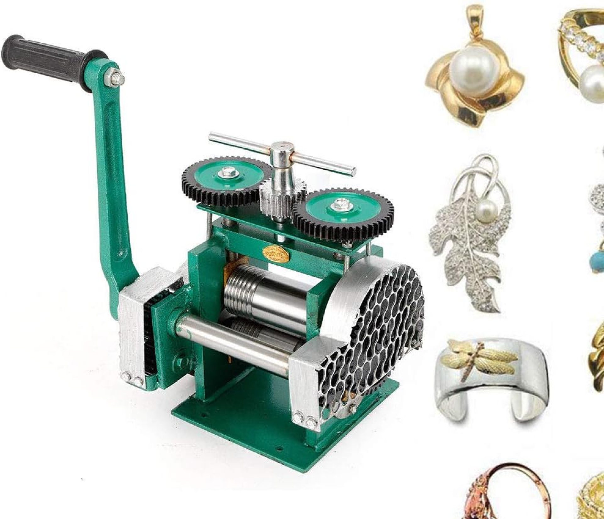 Manual Rolling Mill Machine – 3″ Roller Manual Combination Rolling Mill Flatten Machine – Jewelry DIY Tool & Equipments Gear Ratio 1:6 for DIY Jewelers Craft professional (Roll presser: 85mm) Manual Rolling Mill Machine – 3″ Roller Manual Combination Rolling Mill Flatten Machine – Jewelry DIY Tool & Equipments Gear Ratio 1:6 for DIY Jewelers Craft professional (Roll presser: 85mm)