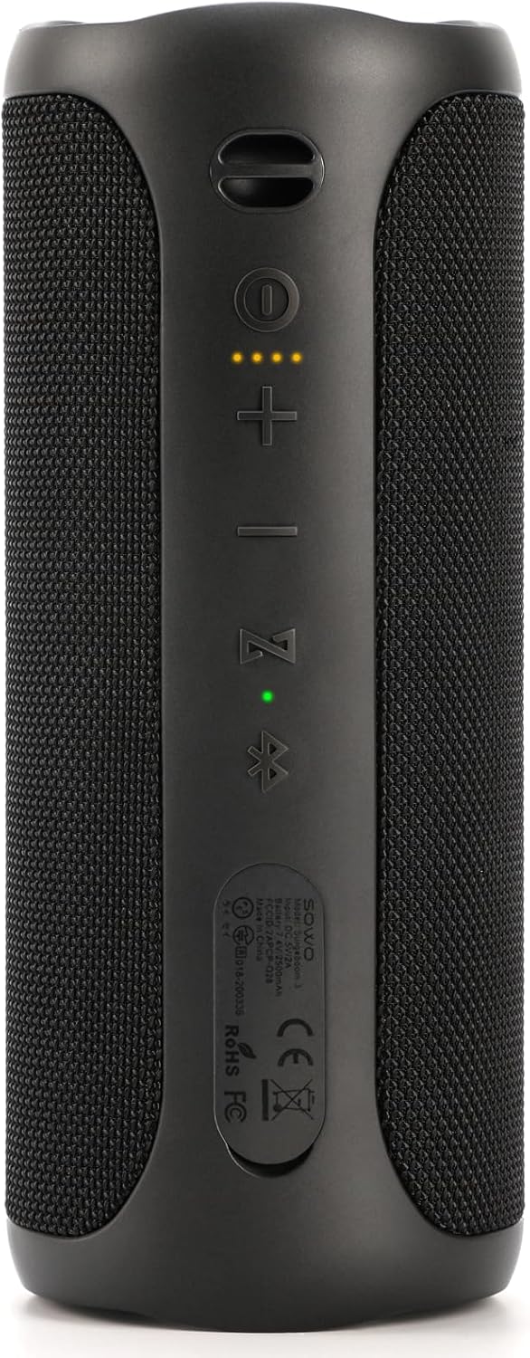 Wireless Waterproof Bluetooth Speaker – Portable Speaker Loud with Built-in Subwoofer and Tweeter, Extra Bass, Stereo Sound, IP67, Colorful Lights for Party, Outdoor, Camping – Black Wireless Waterproof Bluetooth Speaker – Portable Speaker Loud with Built-in Subwoofer and Tweeter, Extra Bass, Stereo Sound, IP67, Colorful Lights for Party, Outdoor, Camping – Black