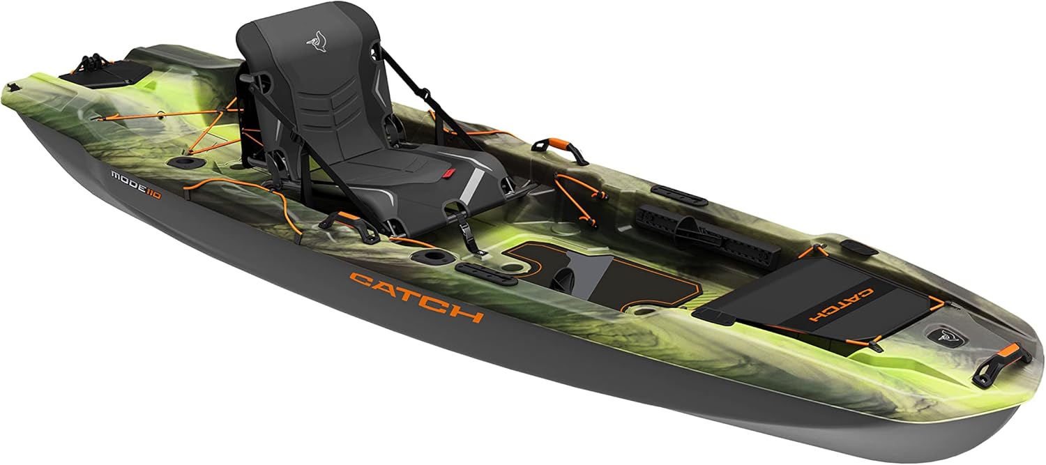 Pelican Catch Mode 110 Premium Angler Kayak – Fishing Kayak with Lawnchair – 10.5 ft Pelican Catch Mode 110 Premium Angler Kayak – Fishing Kayak with Lawnchair – 10.5 ft