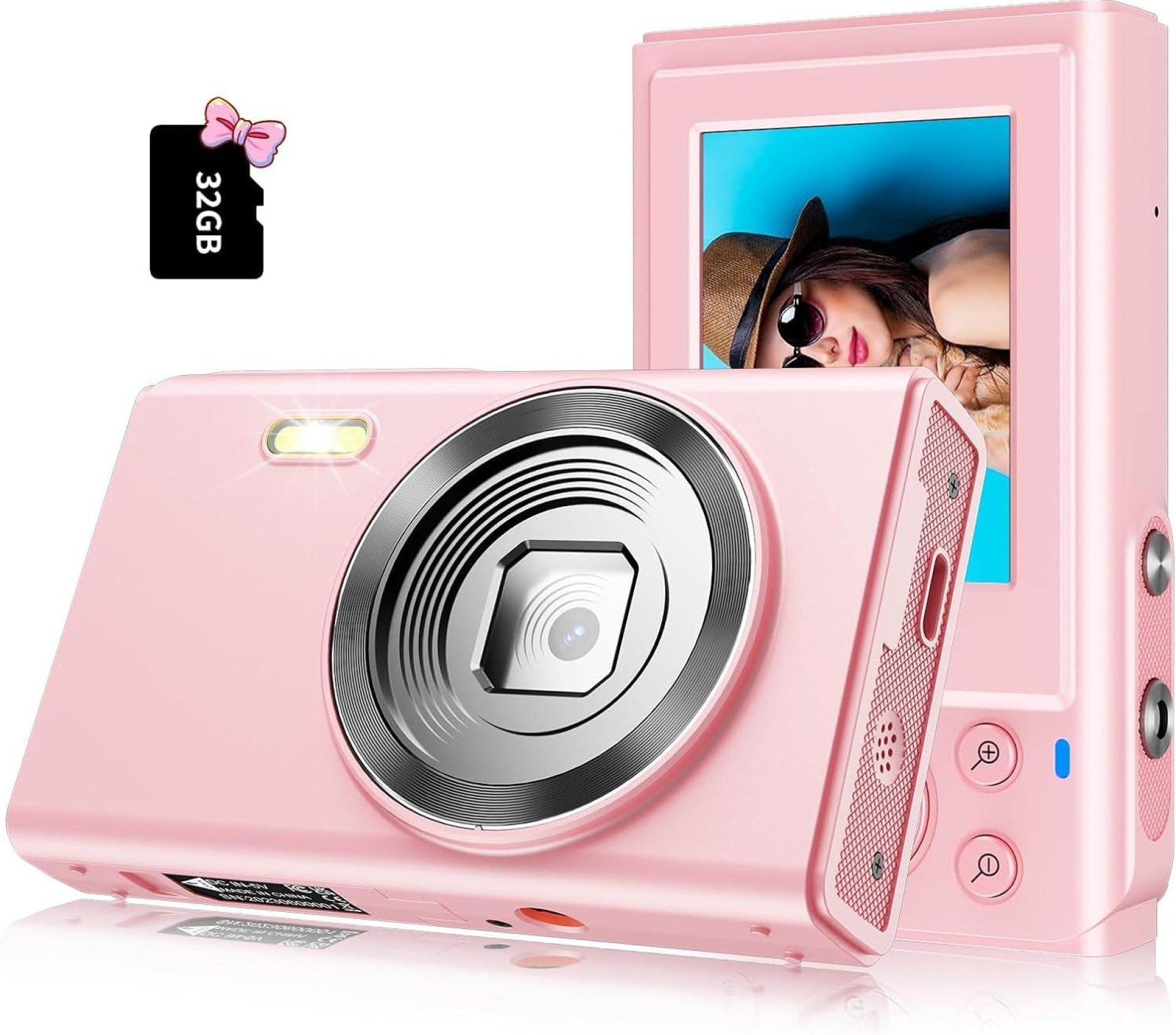 Digital Camera 1080P FHD Kids Digital Camera with 32GB Card,2 Batteries,Small Pink Digital Camera Vintage Digicam Old Photo Camera Gift for Children Teen Girl Boy Digital Camera 1080P FHD Kids Digital Camera with 32GB Card,2 Batteries,Small Pink Digital Camera Vintage Digicam Old Photo Camera Gift for Children Teen Girl Boy