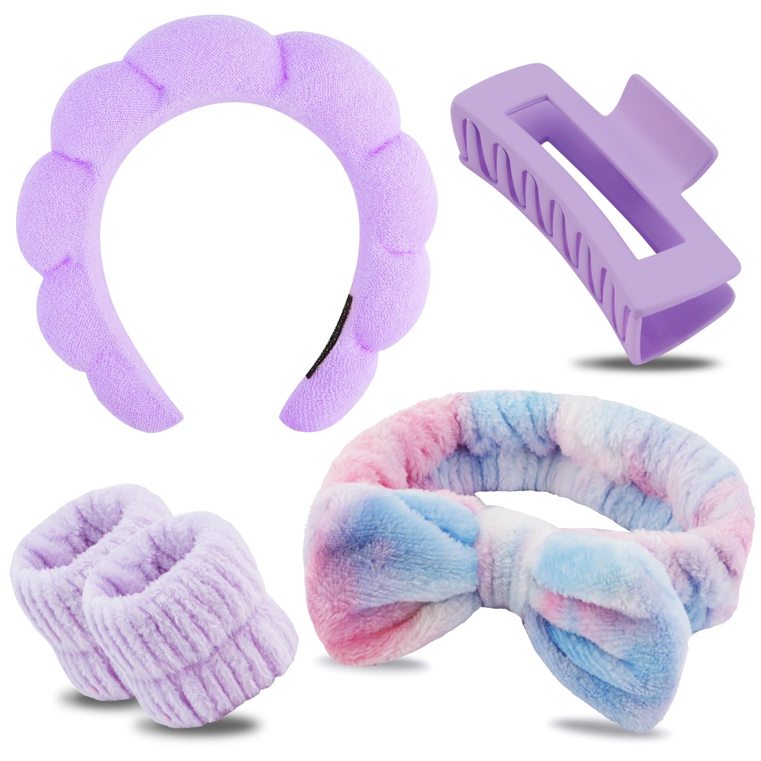 Chanaco Spa Headband, Makeup Headband with Wrist Bands, Trendy Face Wash Accessory for Women and Teen Girls Chanaco Spa Headband, Makeup Headband with Wrist Bands, Trendy Face Wash Accessory for Women and Teen Girls