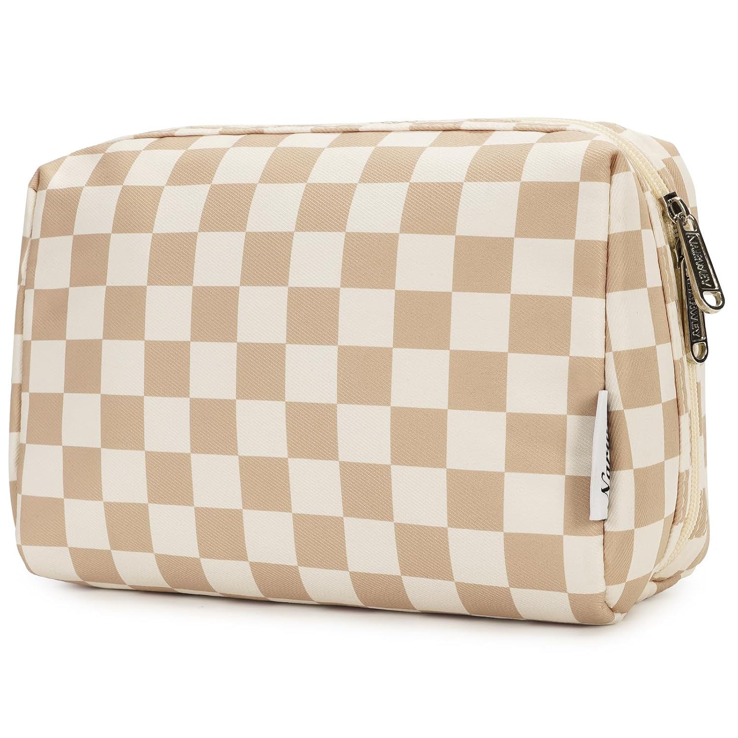 Narwey Checkered Makeup Bag Travel Cosmetic Bag Organizer Toiletry Bag Make Up Bags with Compartments for Women Girls (Large, Light Checkerboard) Narwey Checkered Makeup Bag Travel Cosmetic Bag Organizer Toiletry Bag Make Up Bags with Compartments for Women Girls (Large, Light Checkerboard)