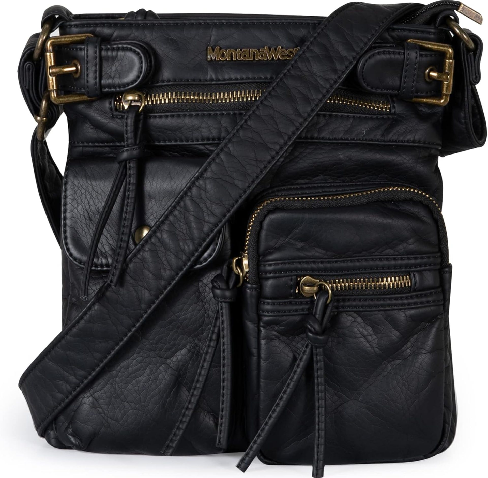 Montana West Crossbody Bag for Women Soft Washed Leather Multi Pocket Shoulder Purses Montana West Crossbody Bag for Women Soft Washed Leather Multi Pocket Shoulder Purses