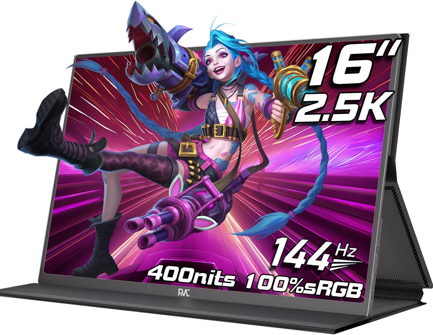 16″ 2.5K Portable Monitor for Laptop 144hz QHD Flicker-Free Small Monitor USB-C, HDMI Portable Screen for Laptop Compatible with Windows, MacBook, Phone, Switch, Xbox & PS4/5 Portable Gaming Monitor 16″ 2.5K Portable Monitor for Laptop 144hz QHD Flicker-Free Small Monitor USB-C, HDMI Portable Screen for Laptop Compatible with Windows, MacBook, Phone, Switch, Xbox & PS4/5 Portable Gaming Monitor
