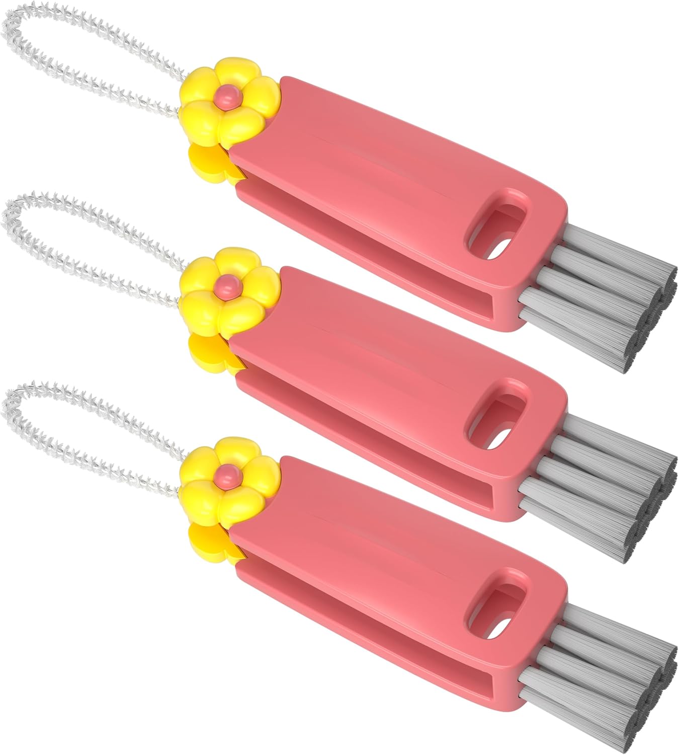 3 in 1 Cup Lid Gap Cleaning Brush Set, Multifunctional Bottle Cleaning Brush, Cup Lid Gap Cleaner, Home Kitchen Crevice Cleaning Brush Tools (Red) 3 in 1 Cup Lid Gap Cleaning Brush Set, Multifunctional Bottle Cleaning Brush, Cup Lid Gap Cleaner, Home Kitchen Crevice Cleaning Brush Tools (Red)
